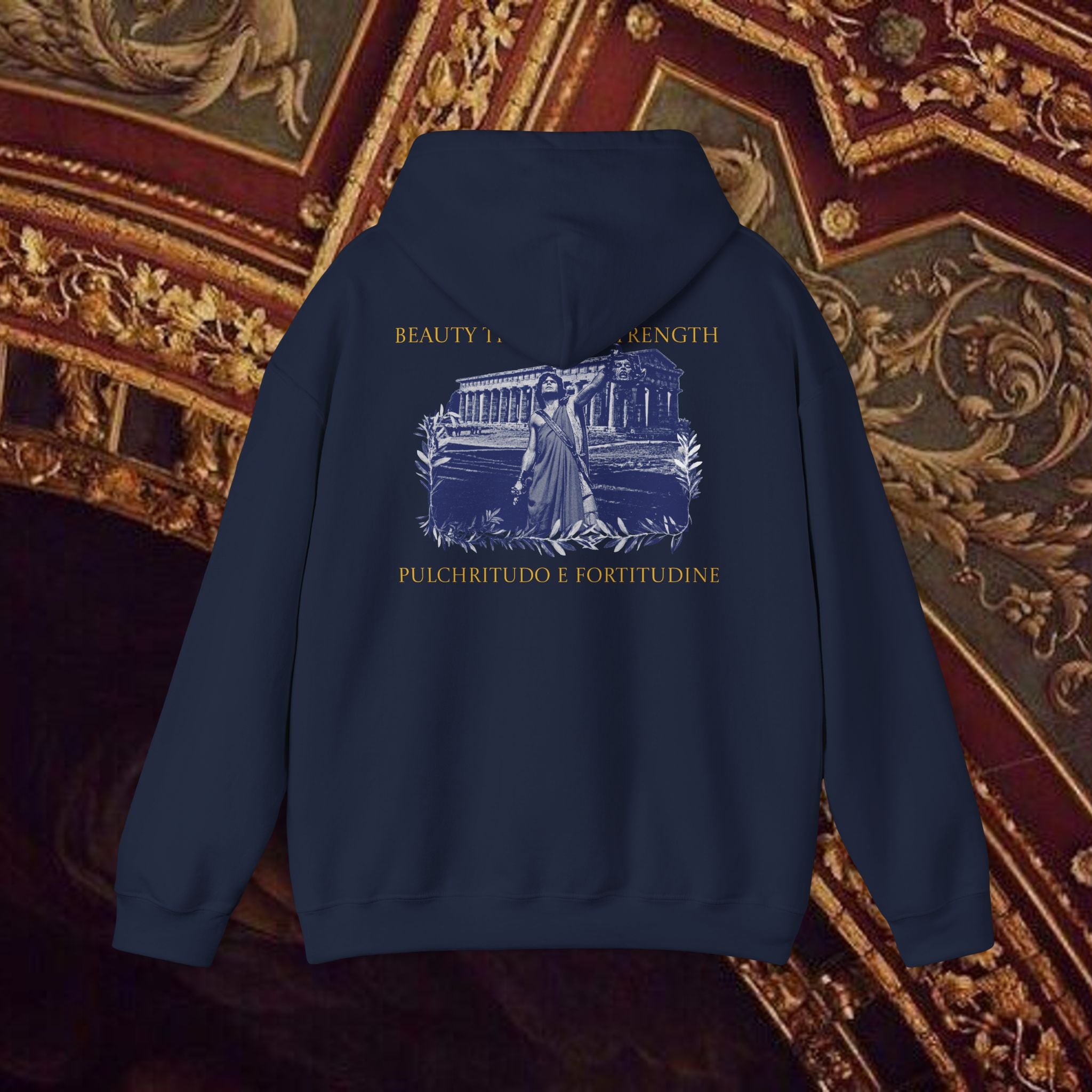 The Hero's Victory Classically-Themed Cotton Graphic Hoodie