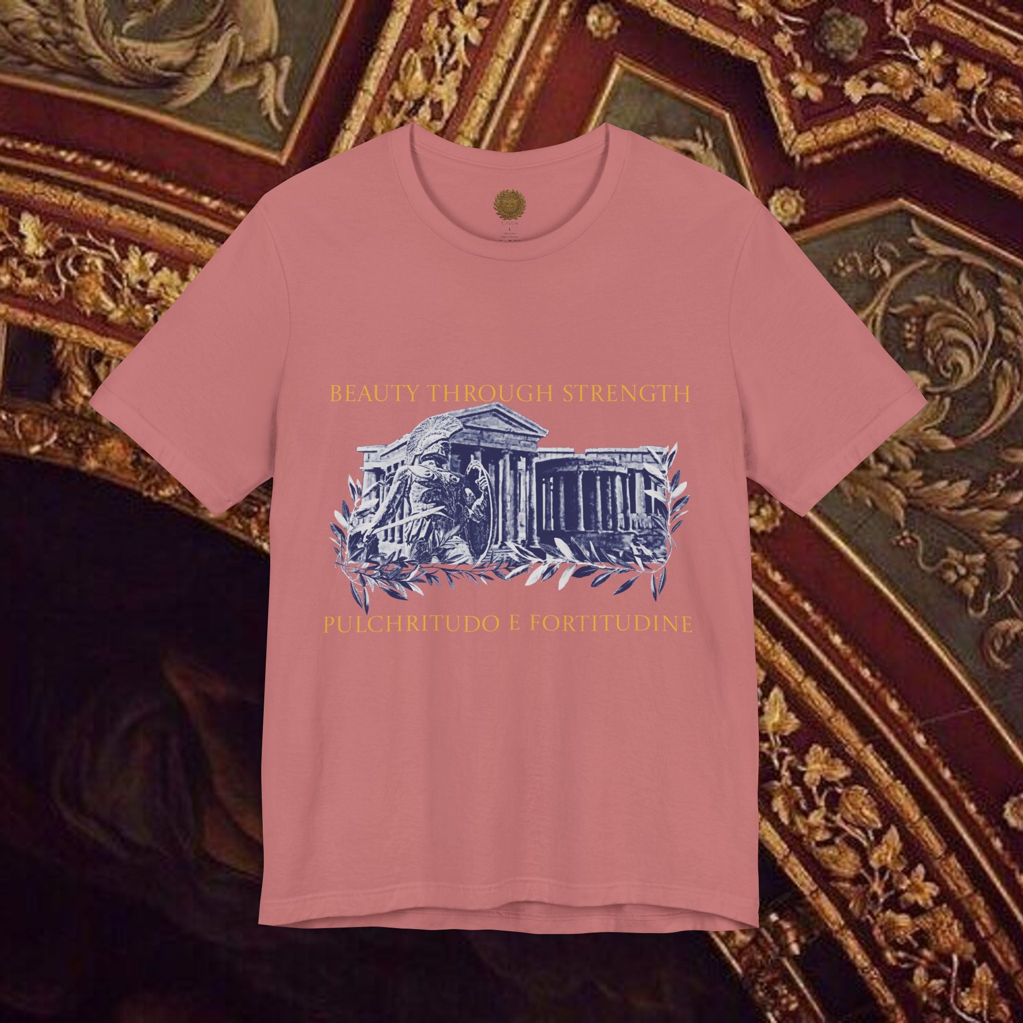 Guardian of the Temple Classically- Inspired Cotton Graphic T Shirt