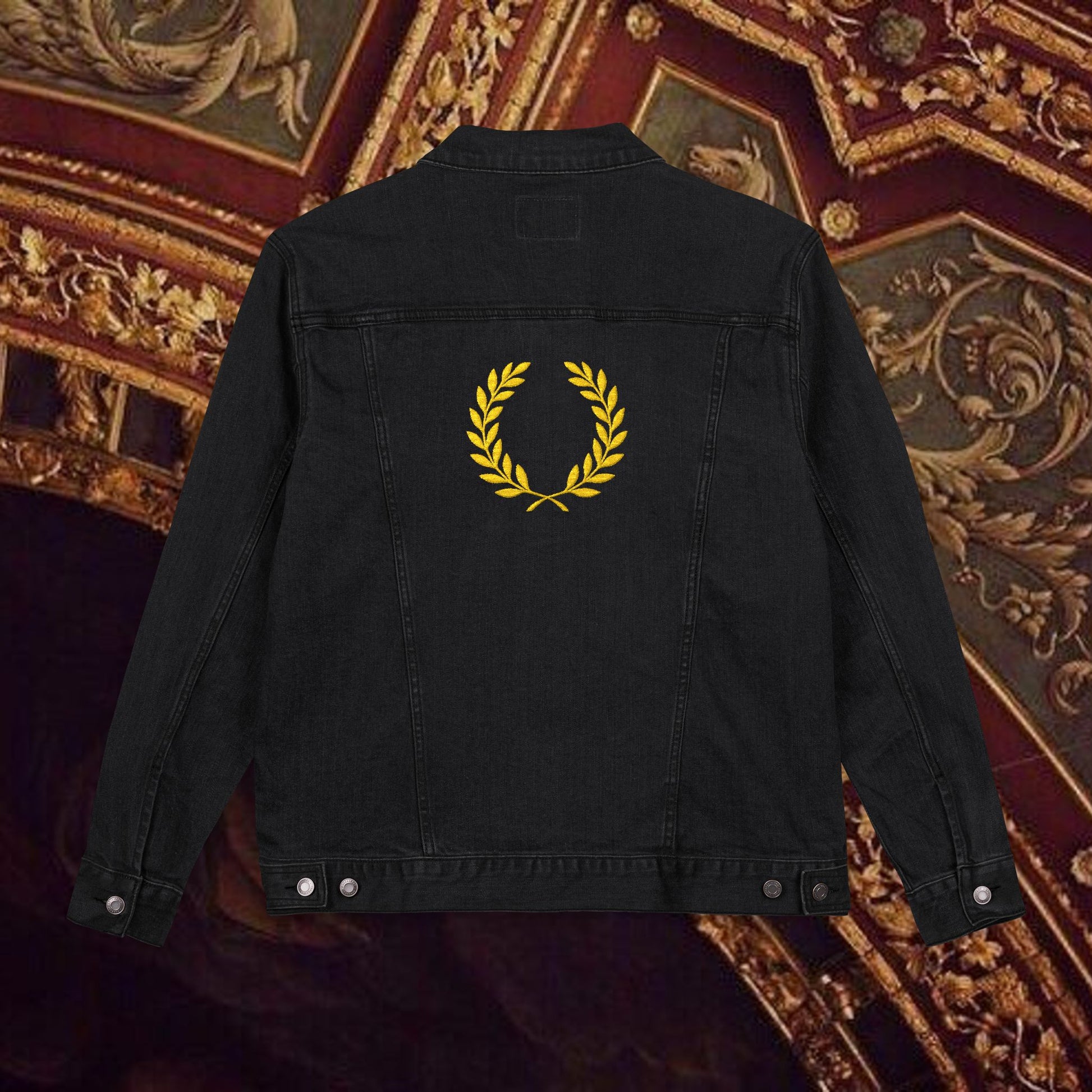 The Emperor's Golden Laurel Unisex Denim Jacket (Embroidery)