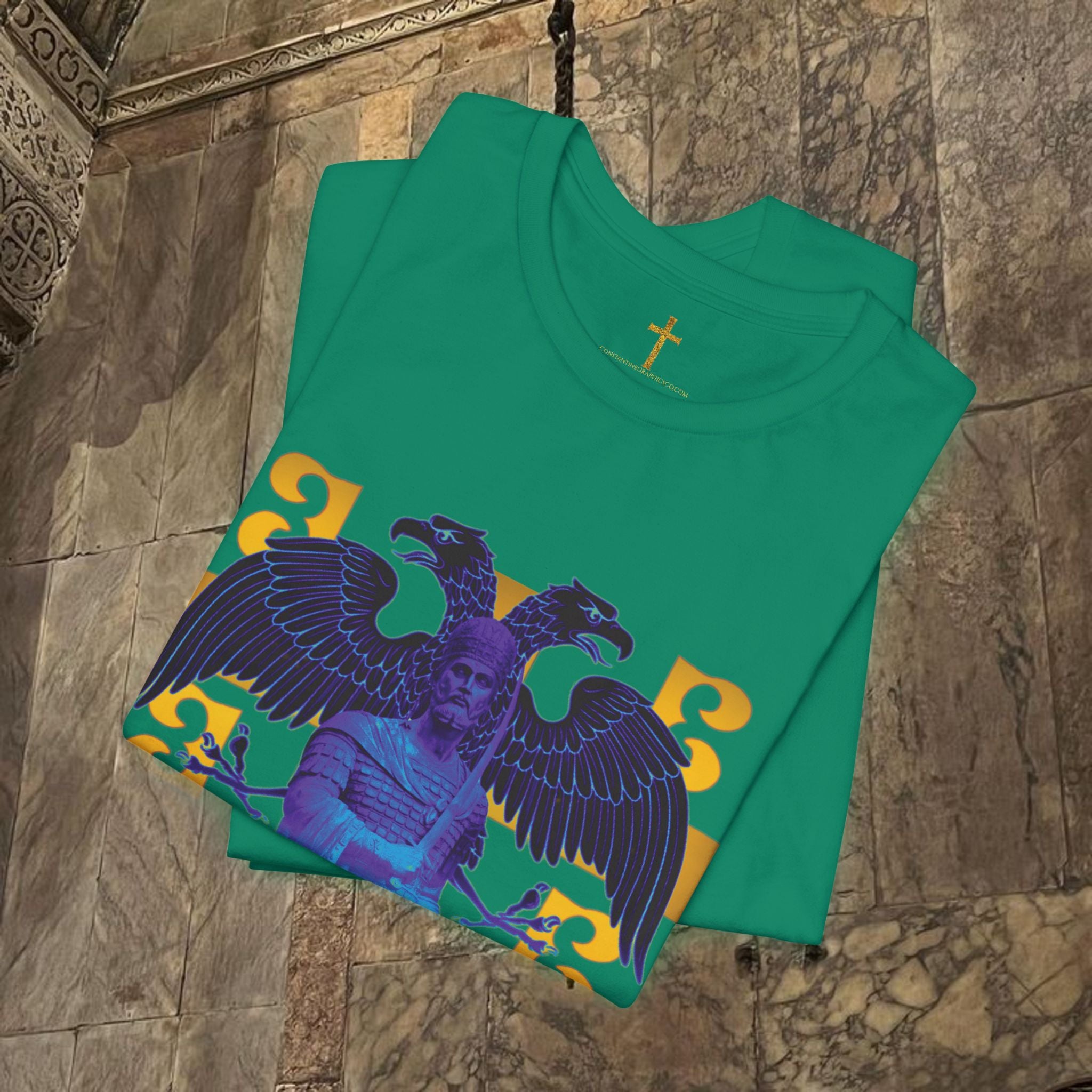 The Last Great Emperor Byzantine Inspired Cotton Graphic T-shirt Front