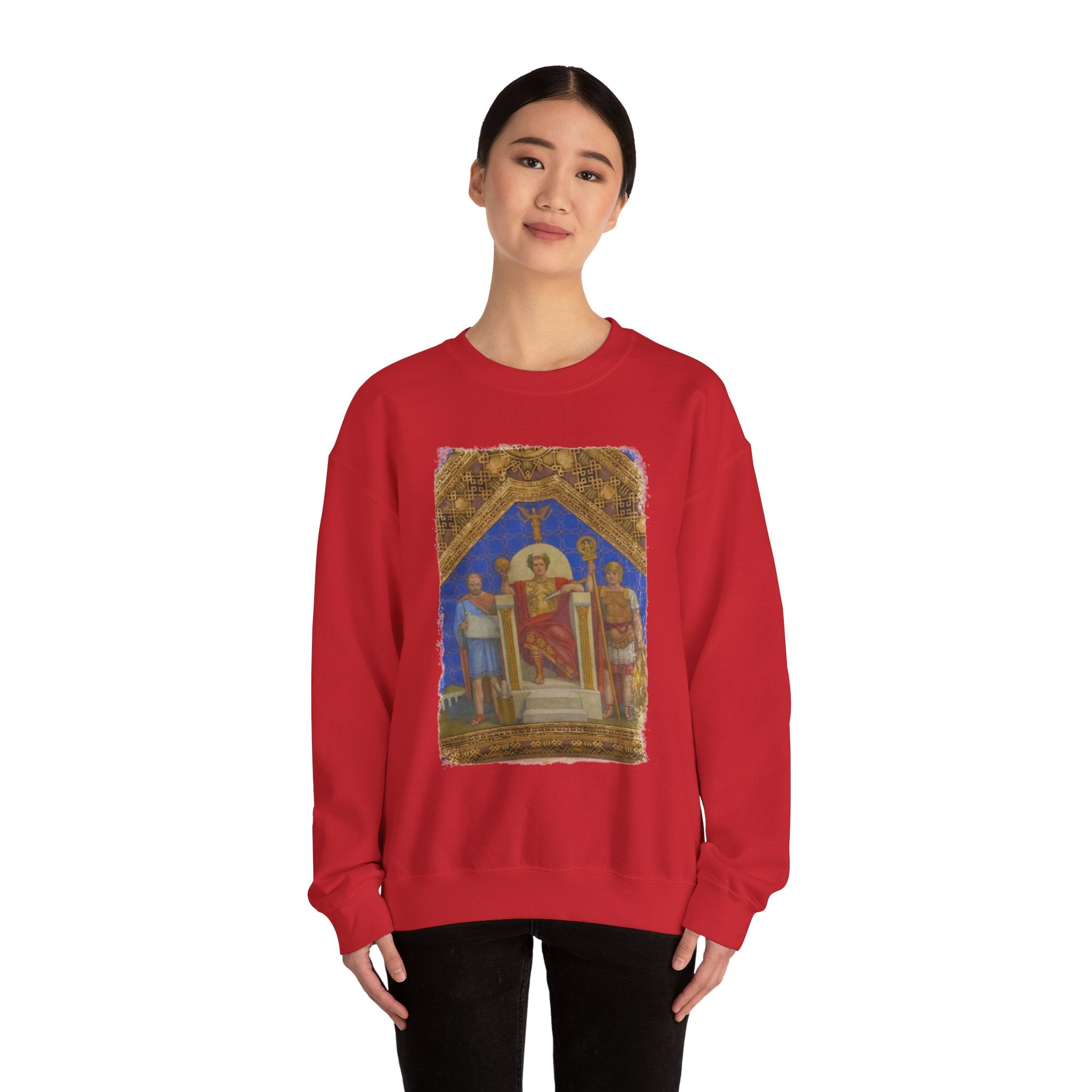 Imperial Throne Art Sweatshirt - Eternal Ruler Design | Constantine Graphics