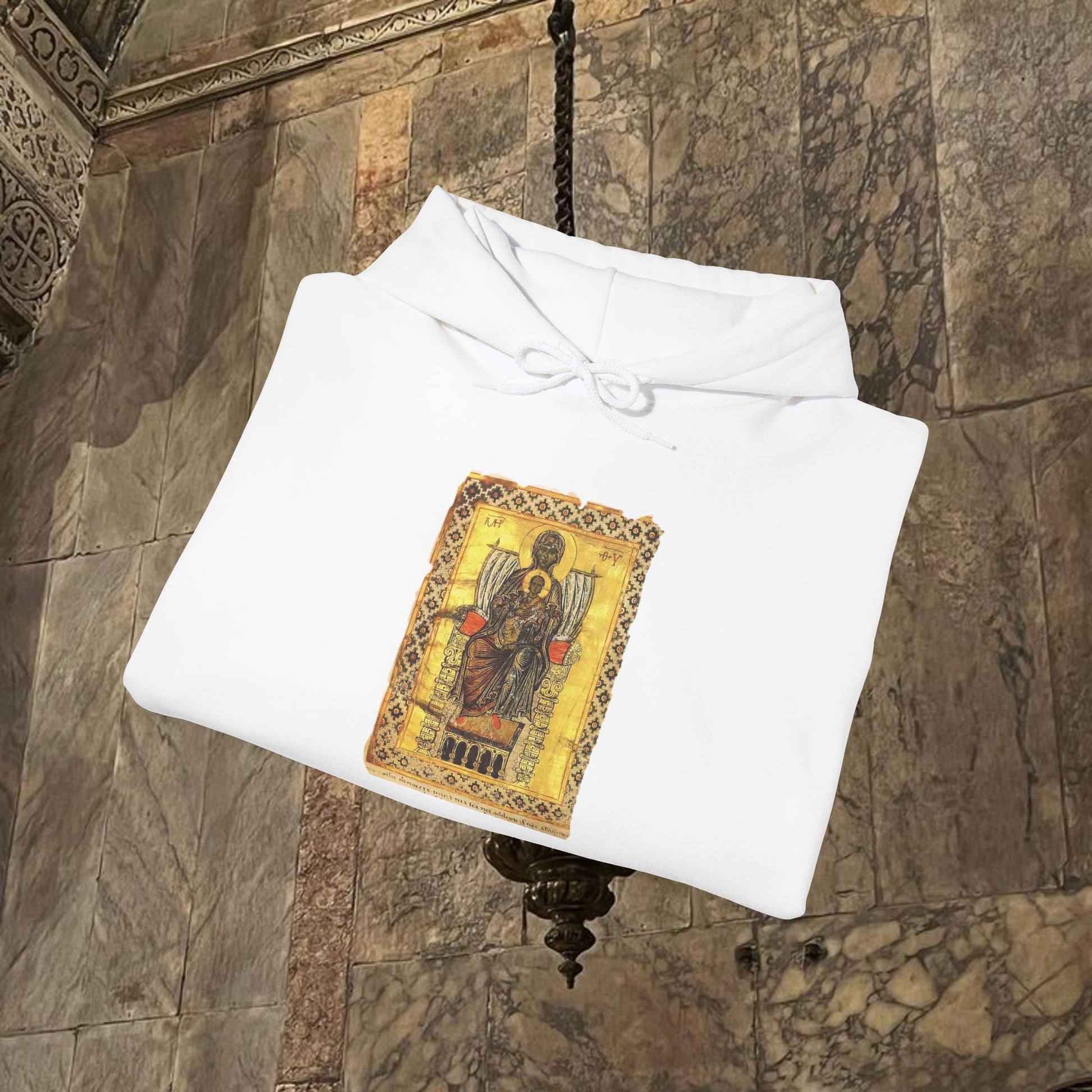 Byzantine Manuscript Art Hoodie - Orthodox Icon Design