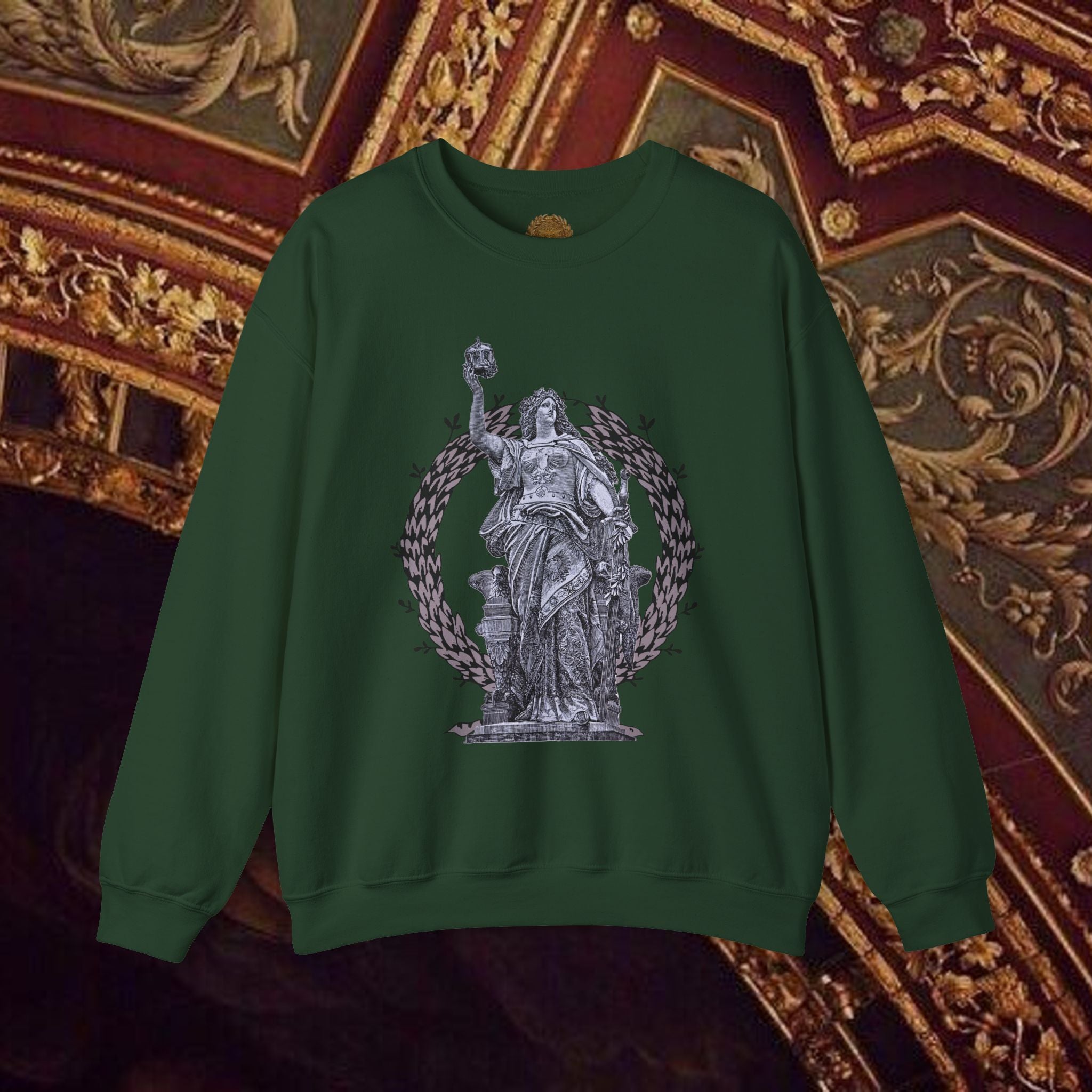 Goddess Victory Neo-Classical Crewneck Sweatshirt piece
