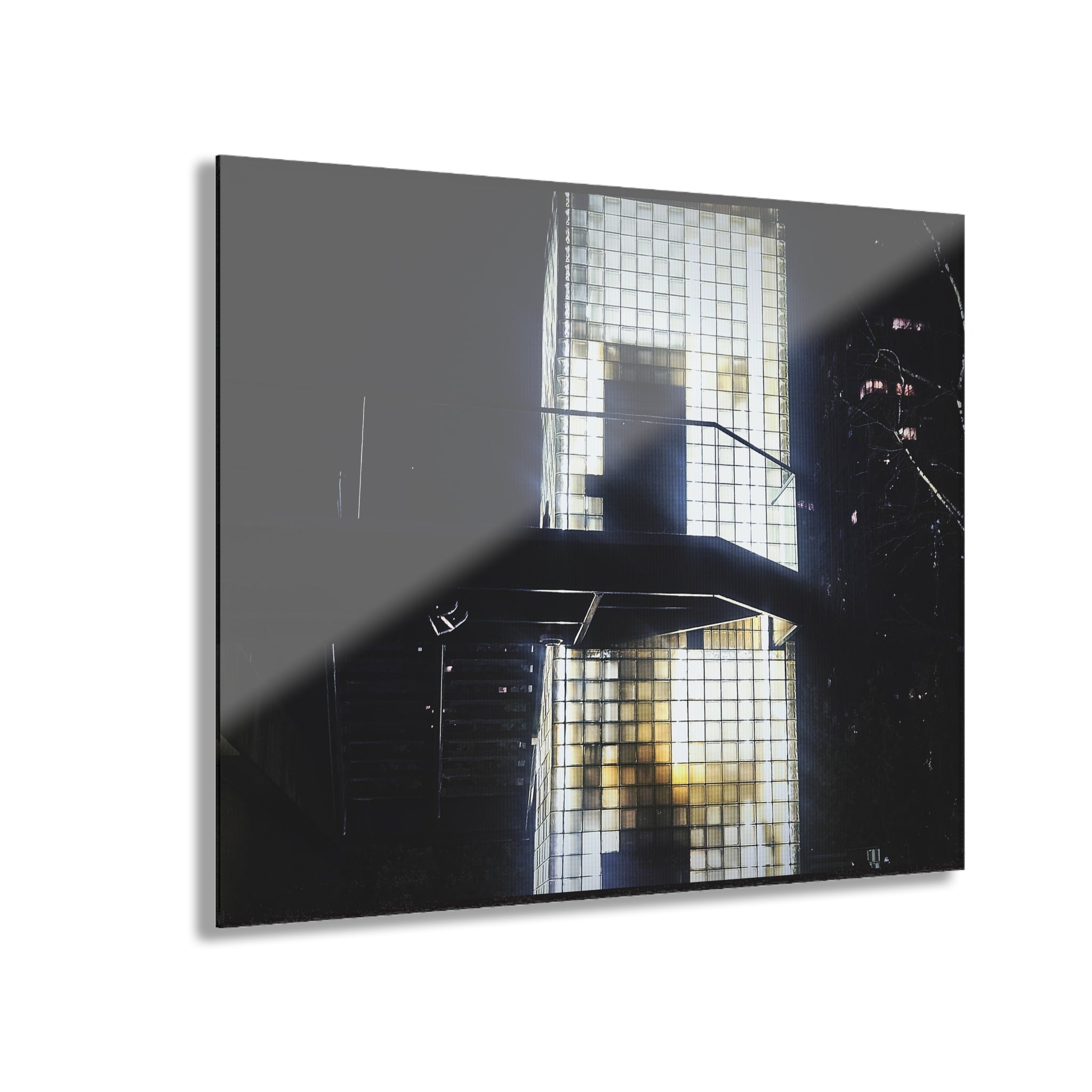 NYC Light Grid Tower Acrylic Print