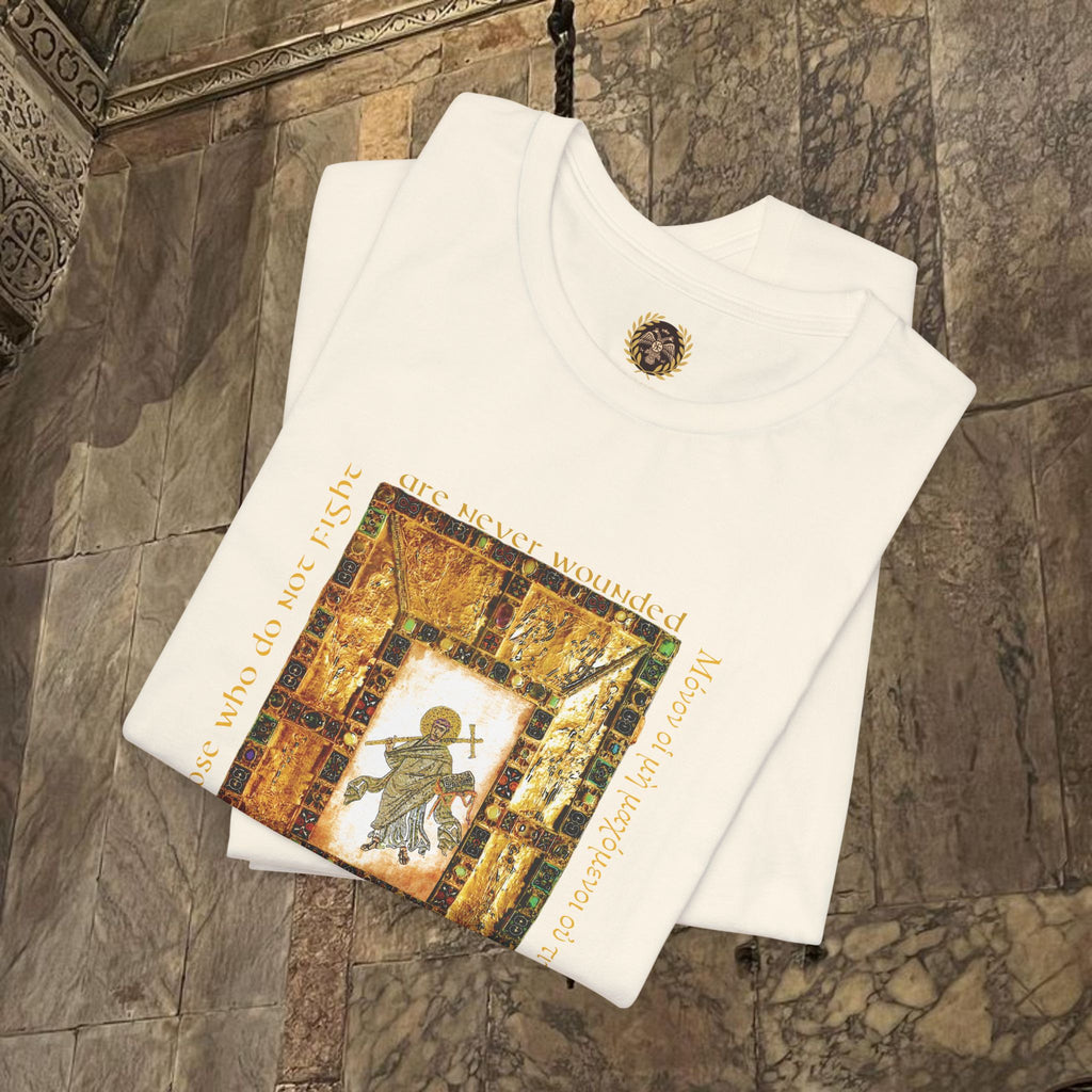 The Scholar's Manuscript Byzantine Inspired Medieval Cotton Graphic T-Shirt