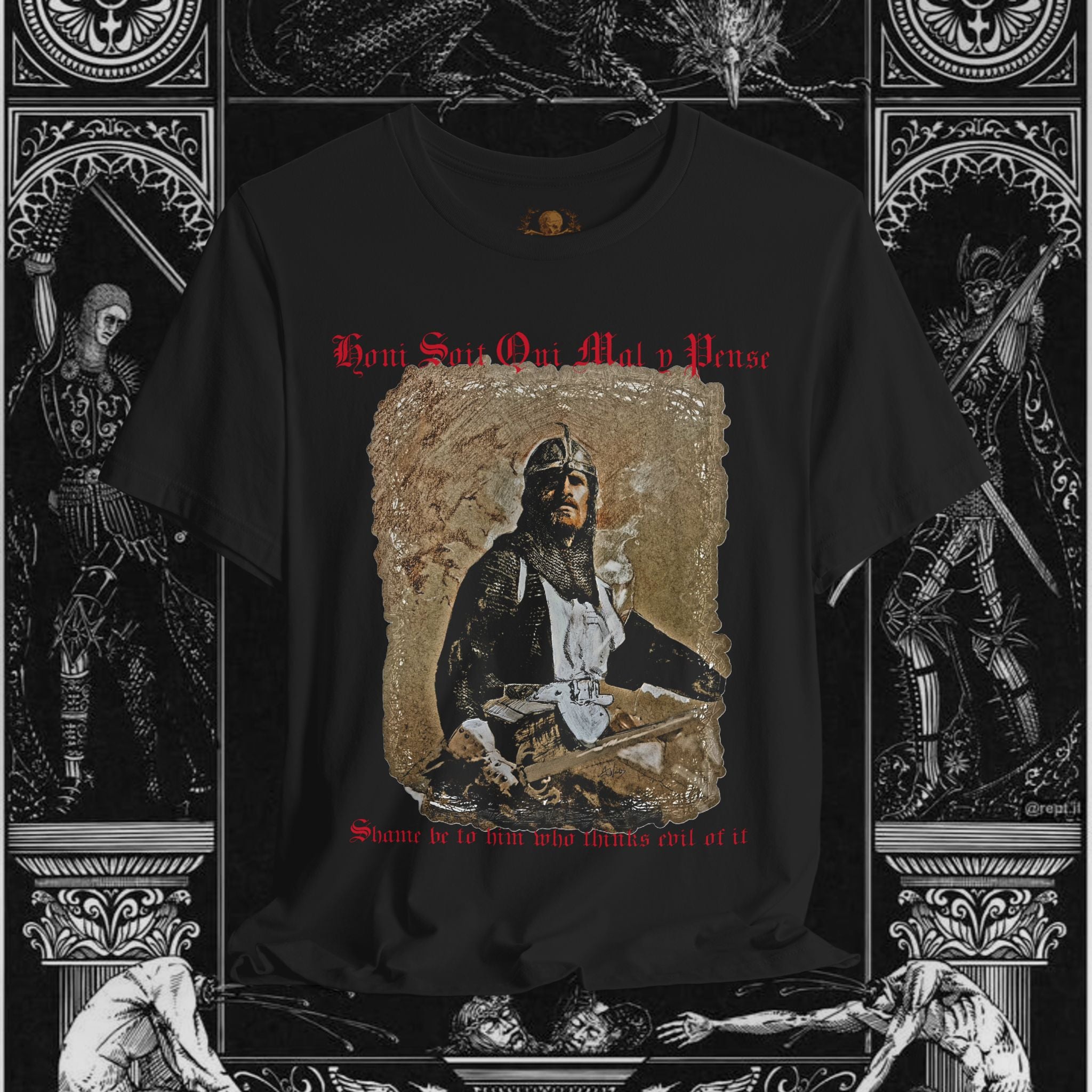The Knight's Rest Medieval Fantasy Graphic T Shirt