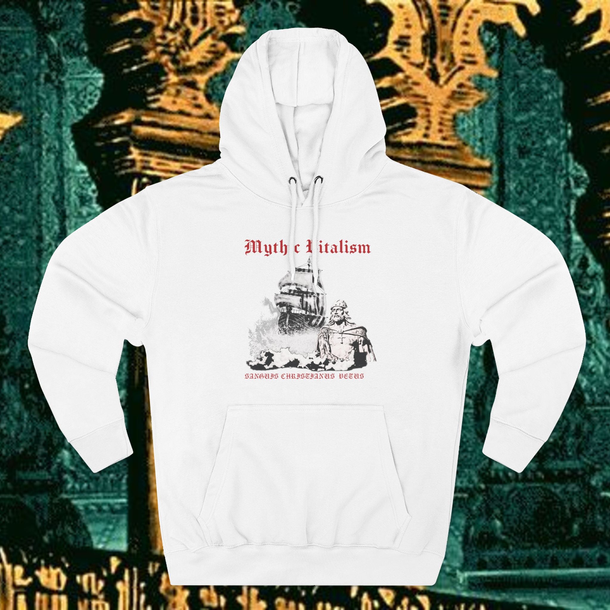 Mythical Vitalism, Sanguis Christianus Vetus Adventure and Exploration Inspired Graphic Fleece Hoodie