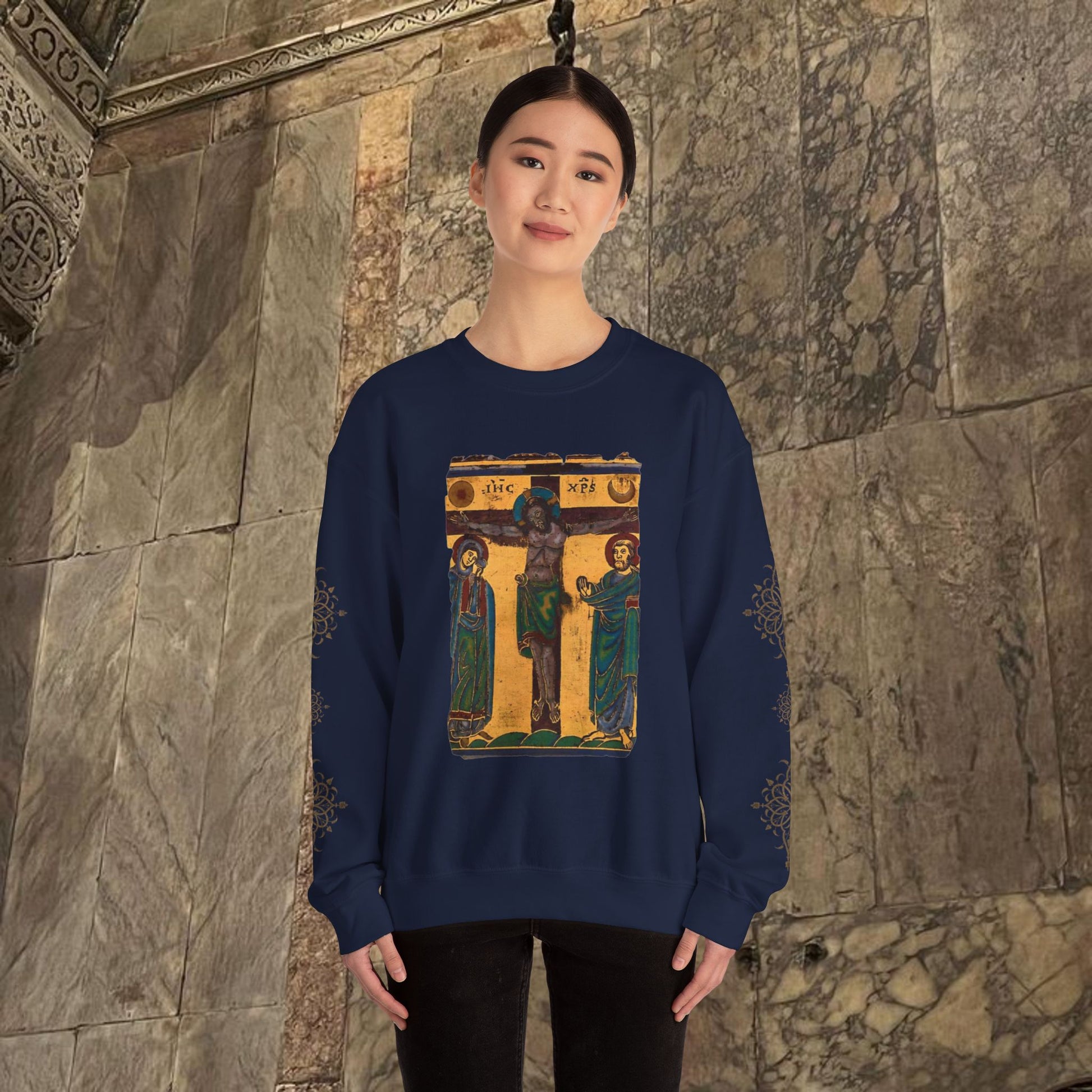 Byzantine art Sweatshirt iconographic desgin