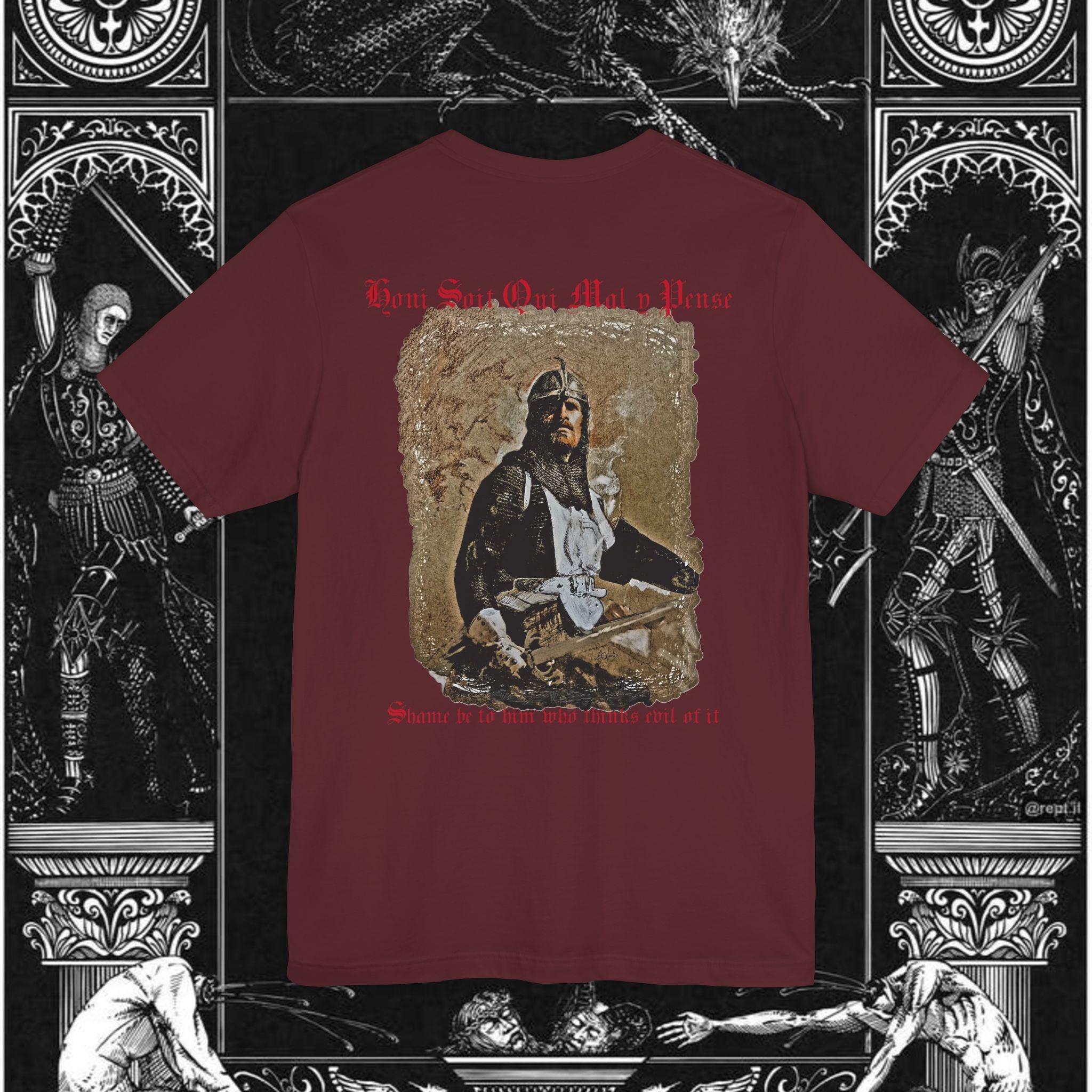 The Knight's Rest Medieval Fantasy Graphic T-Shirt