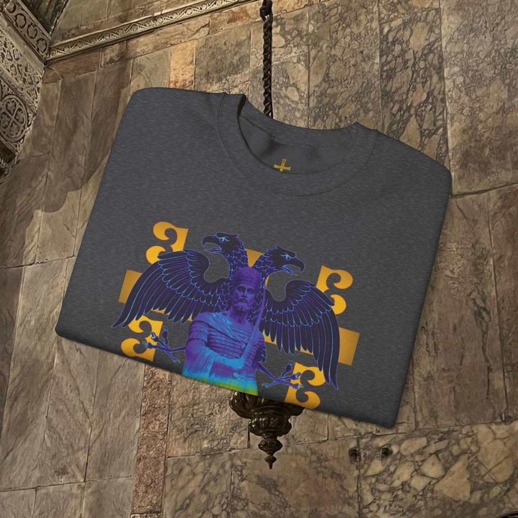 The Last Great Emperor Byzantine Inspired Graphic Crewneck Sweatshirt Front Version
