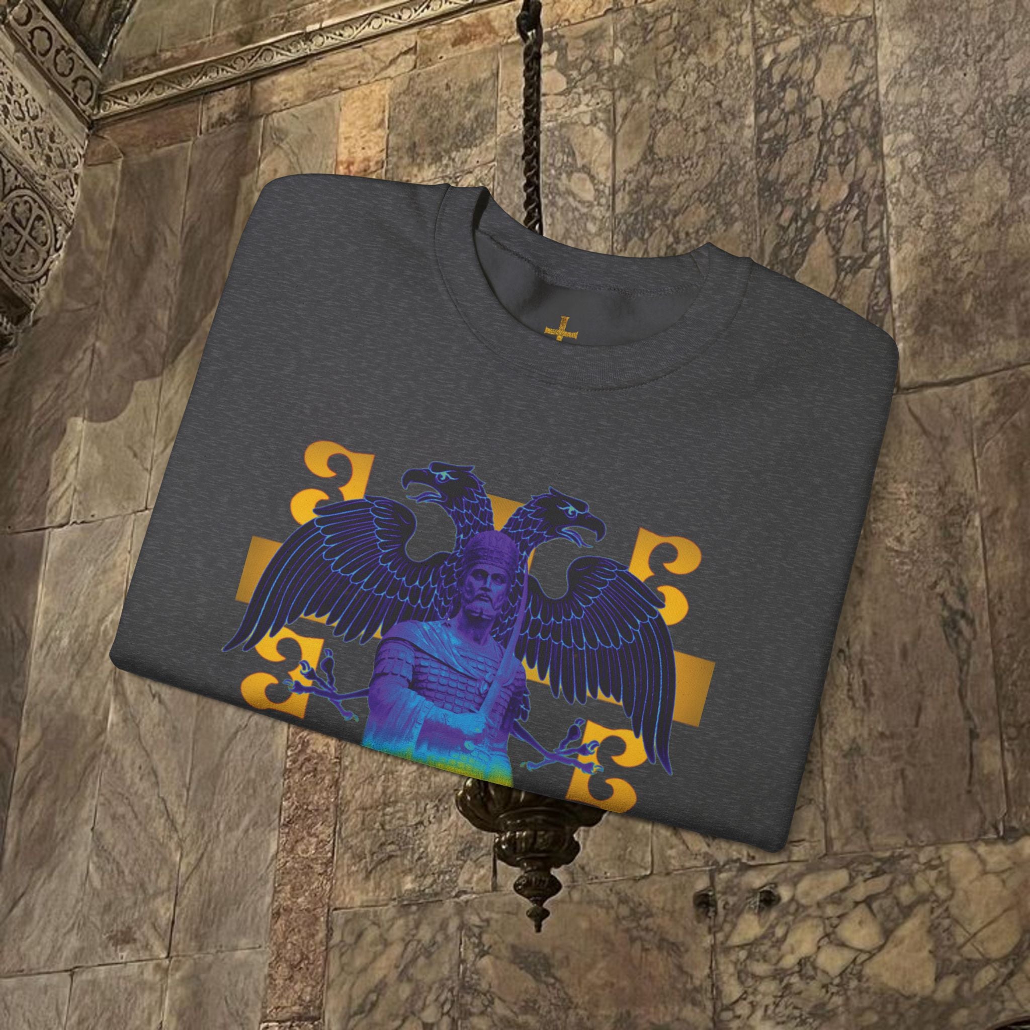 The Last Great Emperor Byzantine Inspired Graphic Crewneck Sweatshirt Front Version