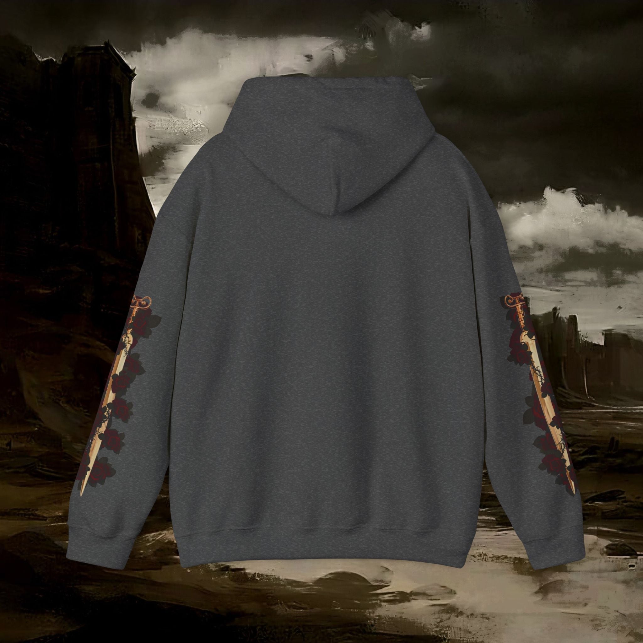 The Barbarian's Mirror Graphic Early Medieval Fantasy Inspired Hoodie