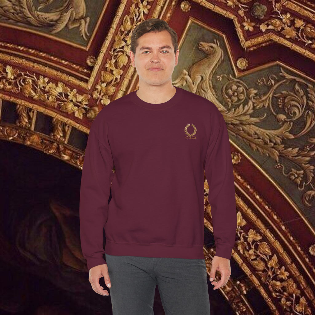 The Hero's Victory Classically-Themed Cotton Graphic Sweatshirt Back Version