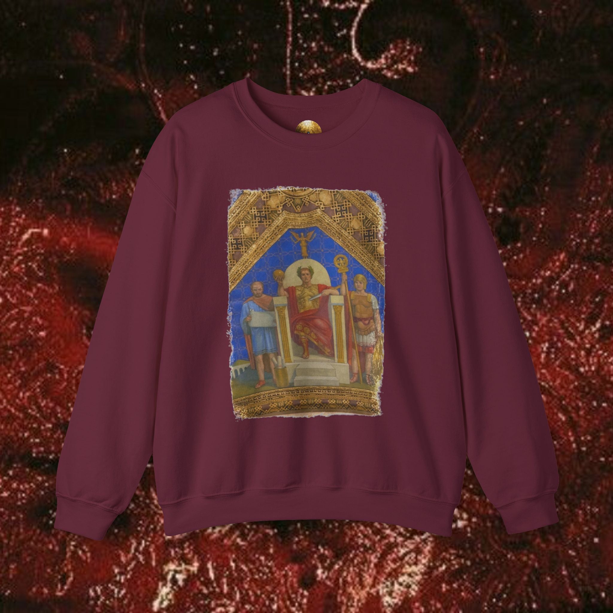 Imperial Throne Art Sweatshirt - Eternal Ruler Design | Constantine Graphics