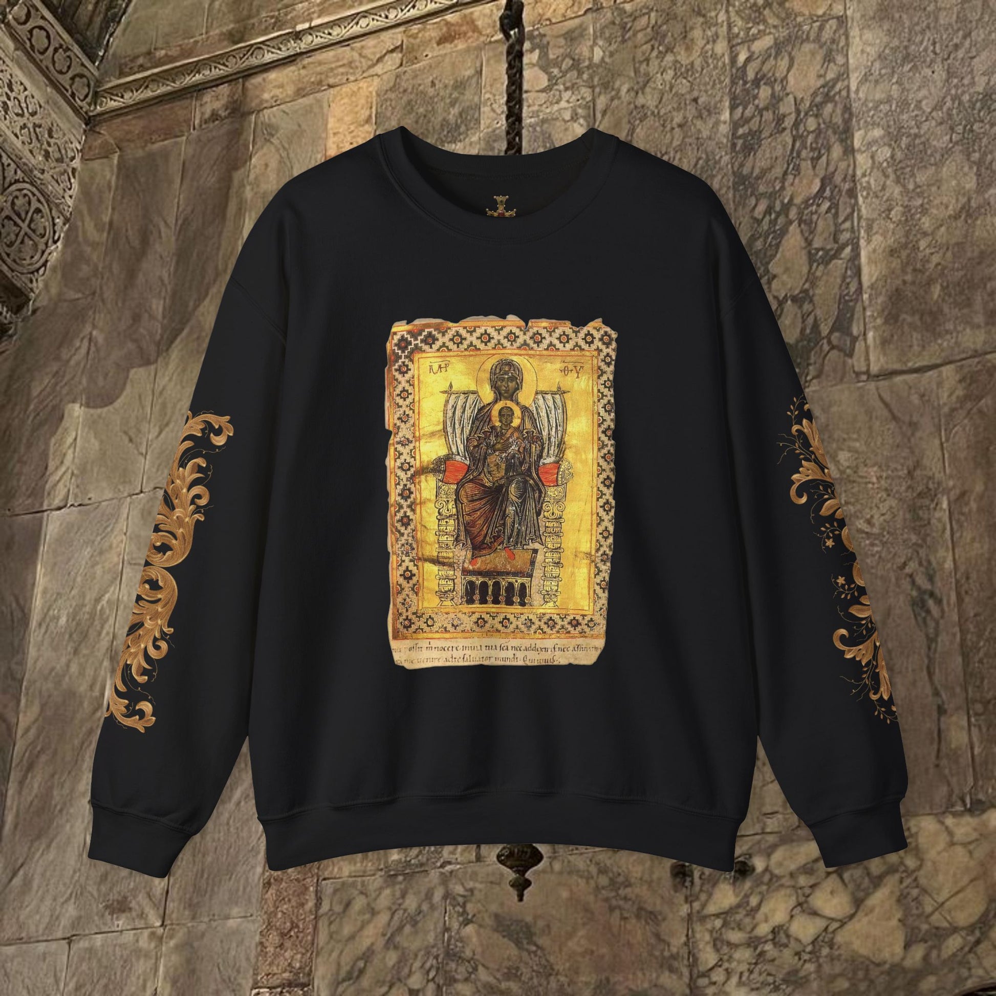 Byzantine Manuscript Art Sweatshirt Ancient design
