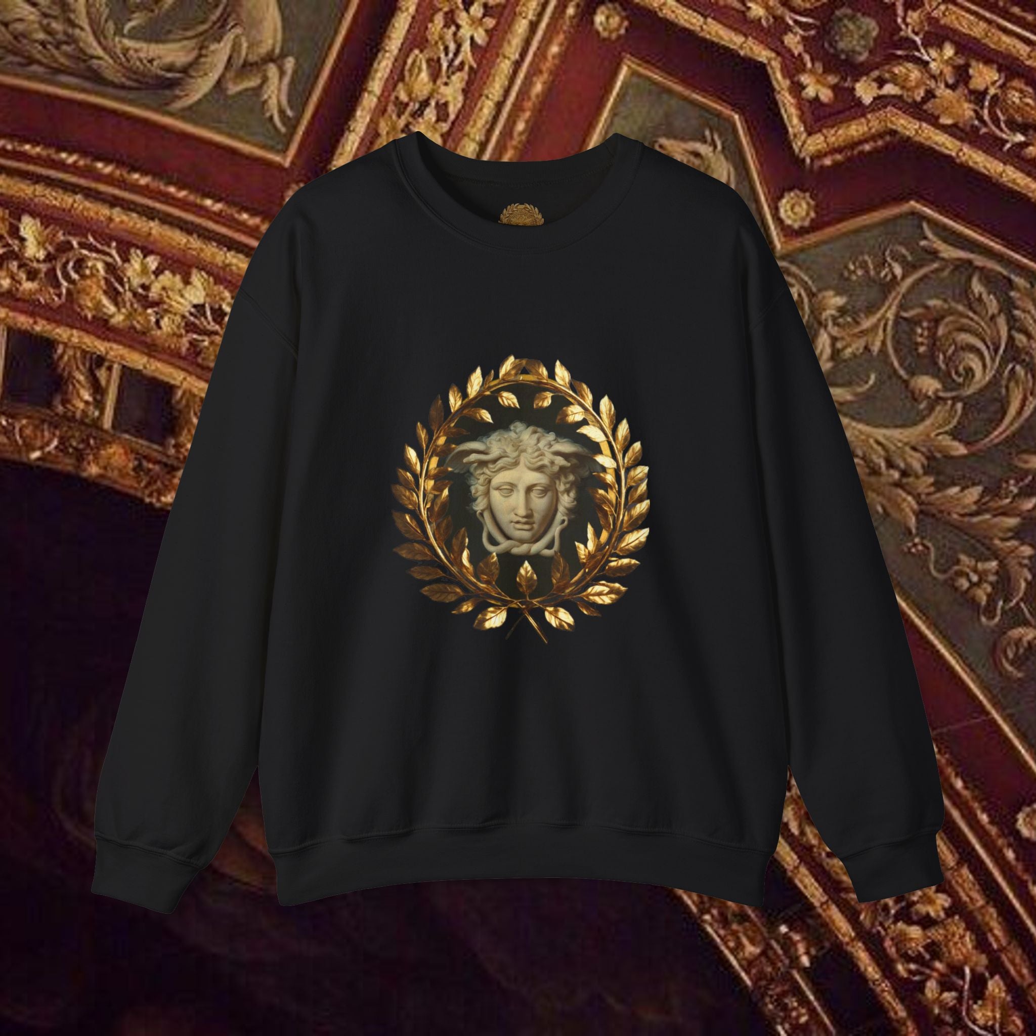 Medusa's Gaze Classical Inspired Mythology Unisex Heavy Blend Crewneck Graphic Sweatshirt