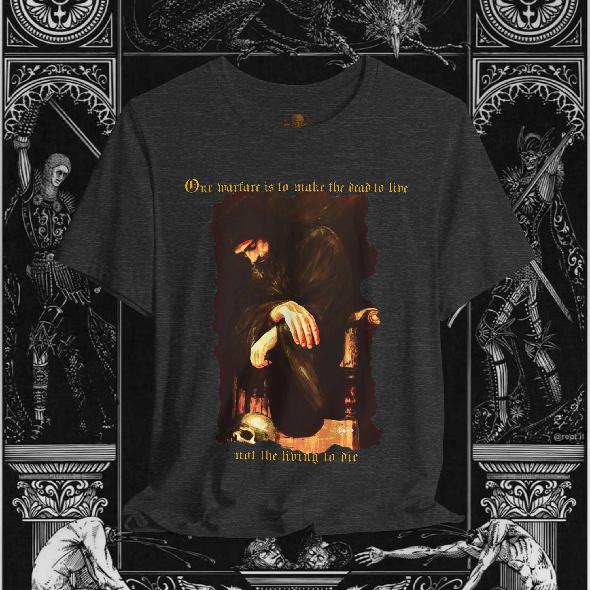 Man's Memento Medieval Fantasy Graphic T Shirt