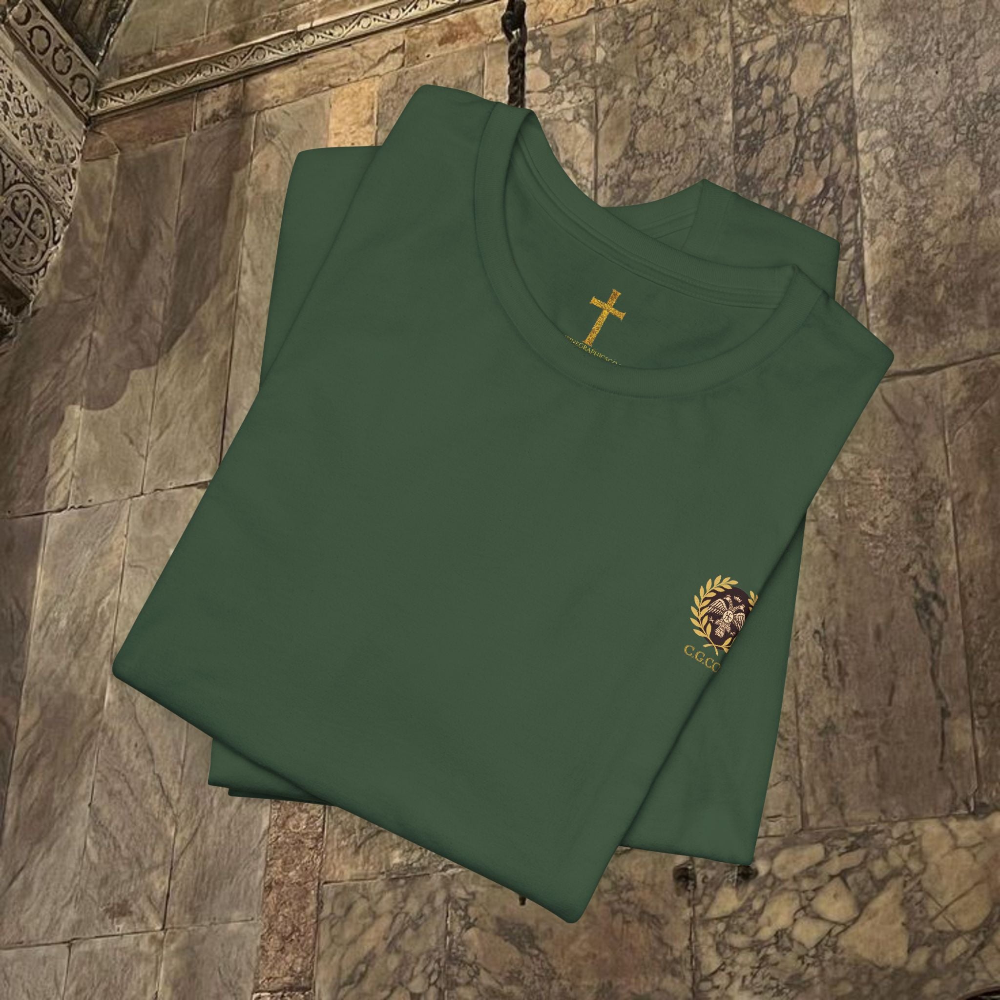 The Last Great Emperor Byzantine Inspired Cotton Graphic T-shirt Back Version