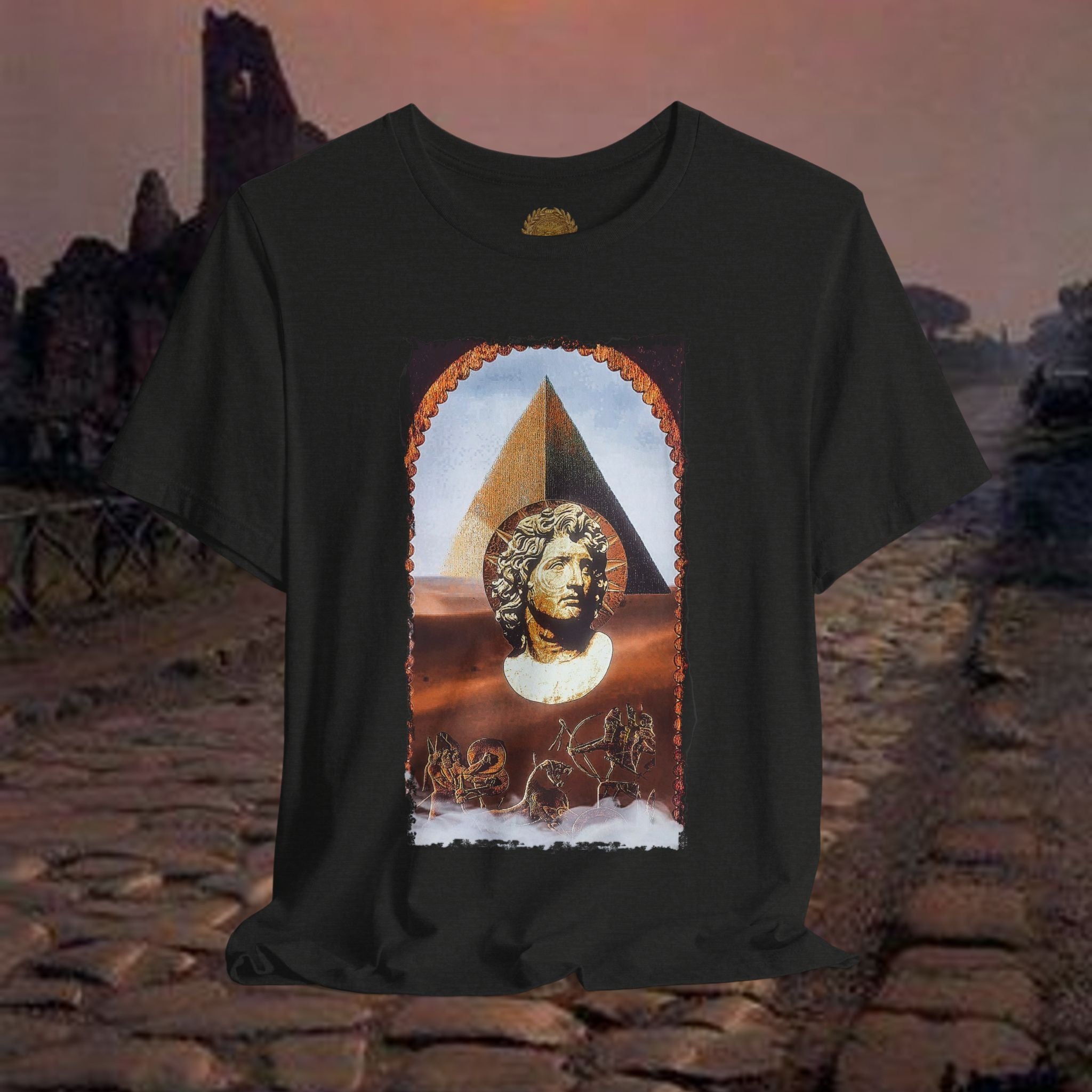 Alexander the Great In Egypt Pyramid Graphic T Shirt
