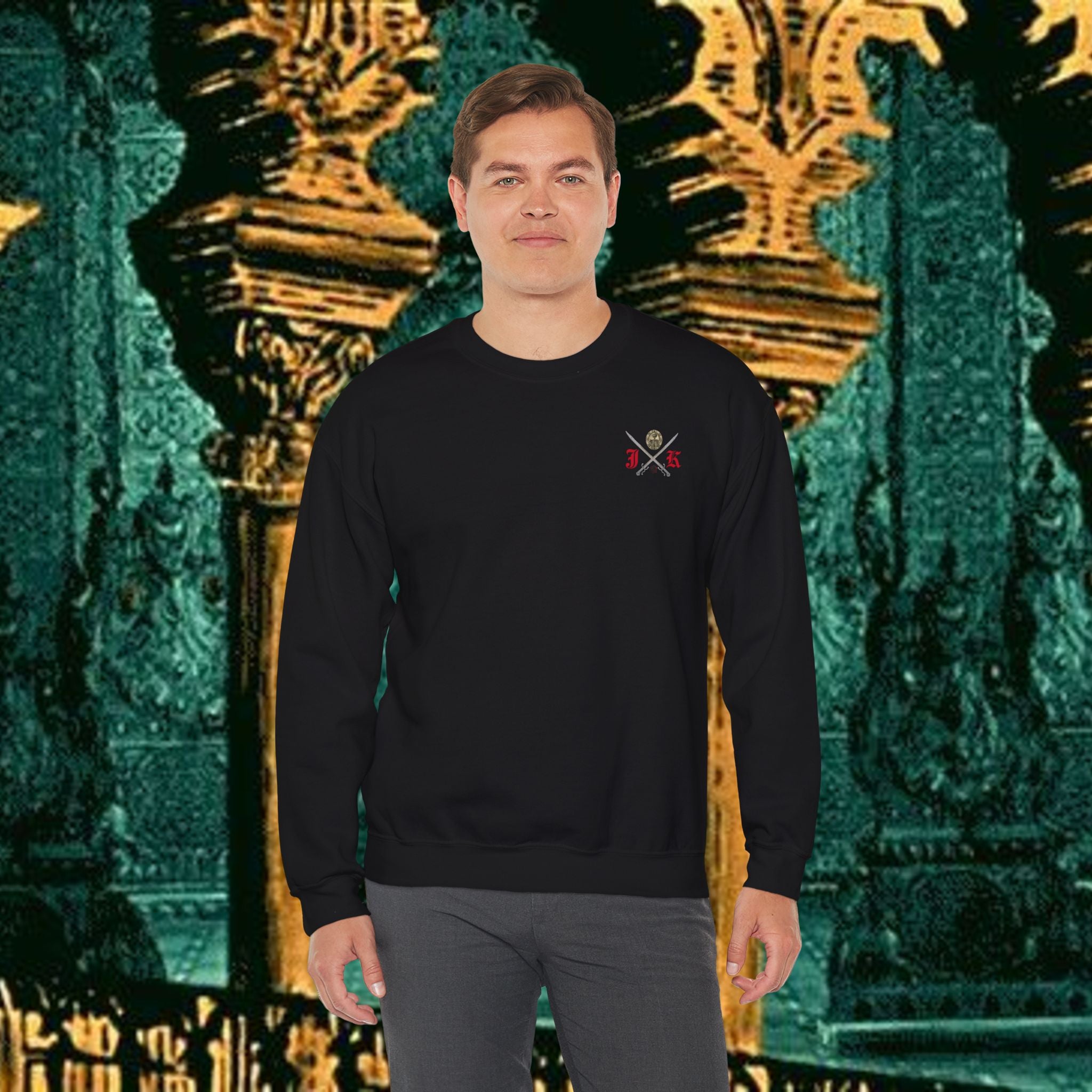 Mythic Vitalism, Sanguis Christianus Vetus Exploration and Adventure Inspired Crewneck Sweatshirt – Back Version