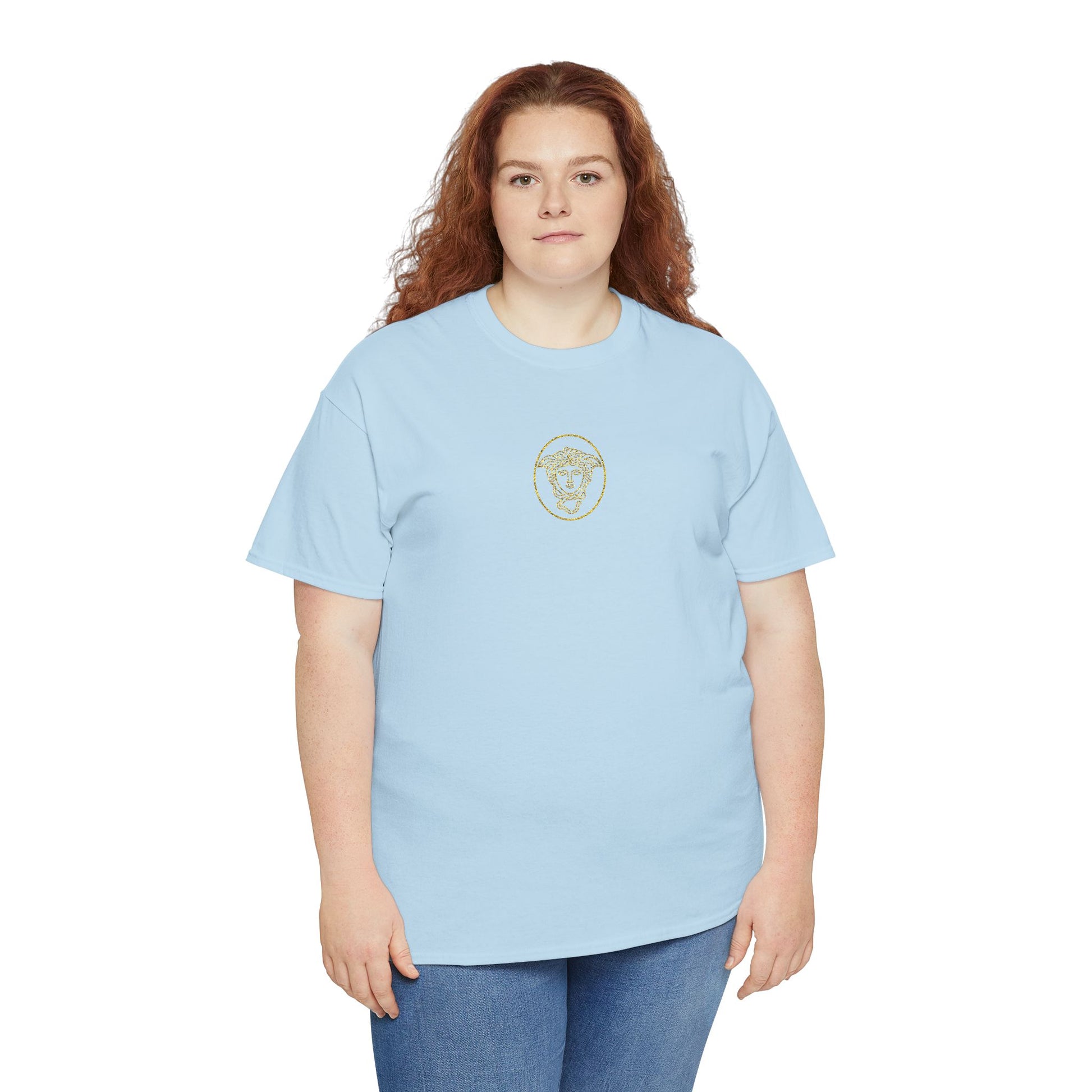 Medusa's Head Unisex Heavy Cotton Tee, Colorful Graphic Tee