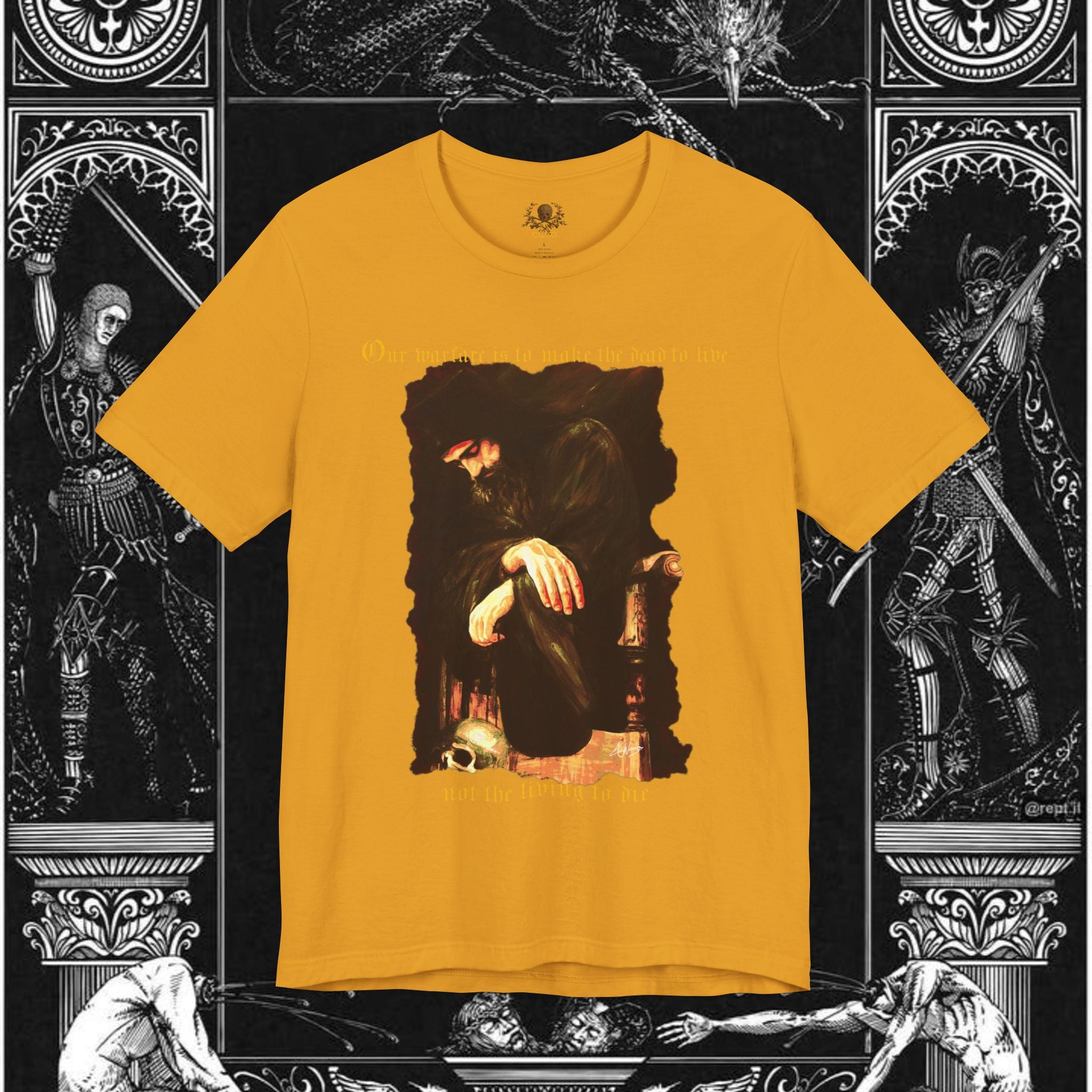 Man's Memento Medieval Fantasy Graphic T Shirt