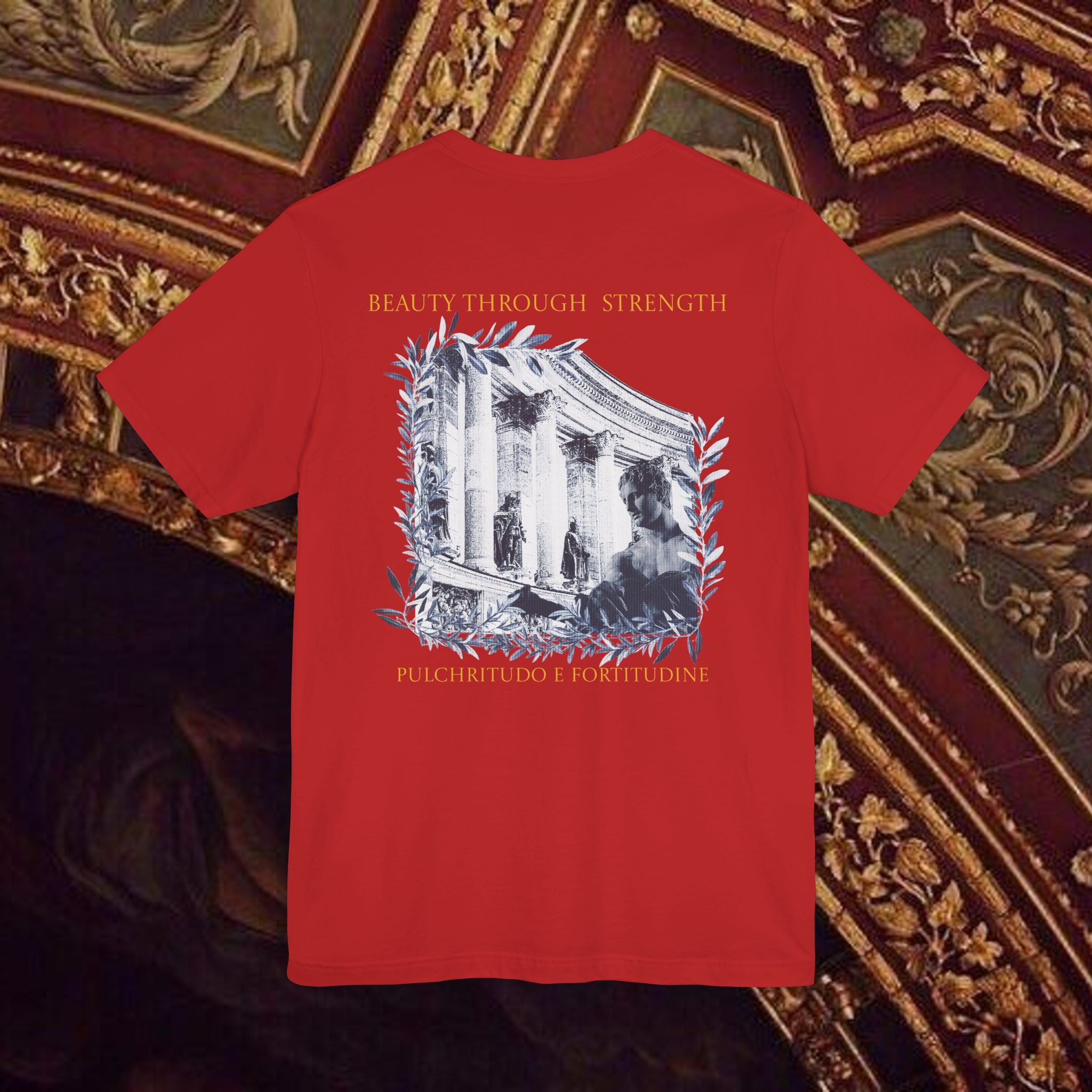 Beauty Through Strength Classically-Inspired Cotton Graphic Shirt Back Version