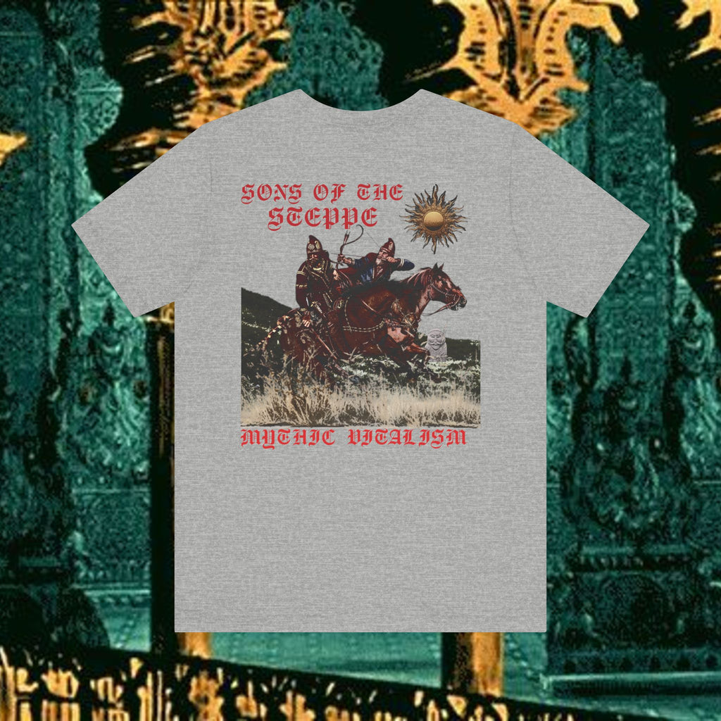Sons of the Steppe Mythical Medieval Inspired Graphic T Shirt Back Version