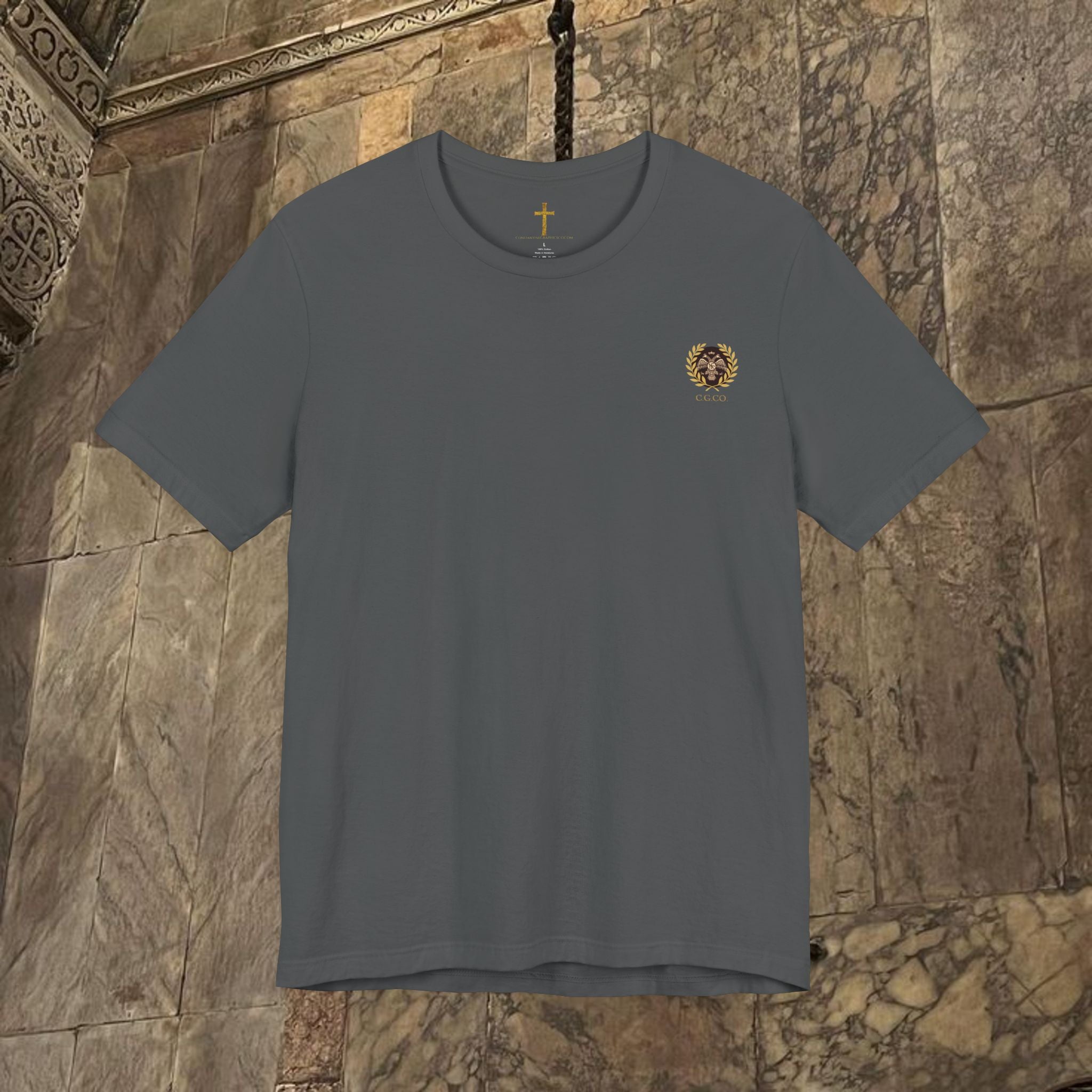 The Last Great Emperor Byzantine Inspired Cotton Graphic T-shirt Back Version