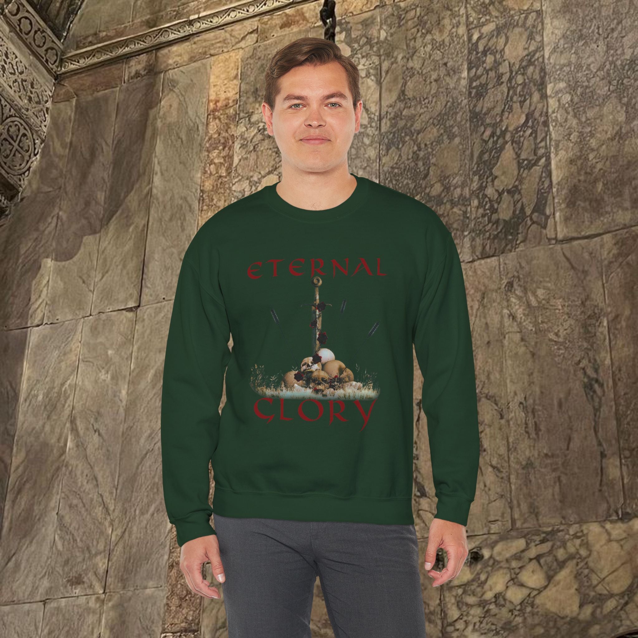 Eternal Glory of the Last Battle Crewneck Graphic Sweatshirt