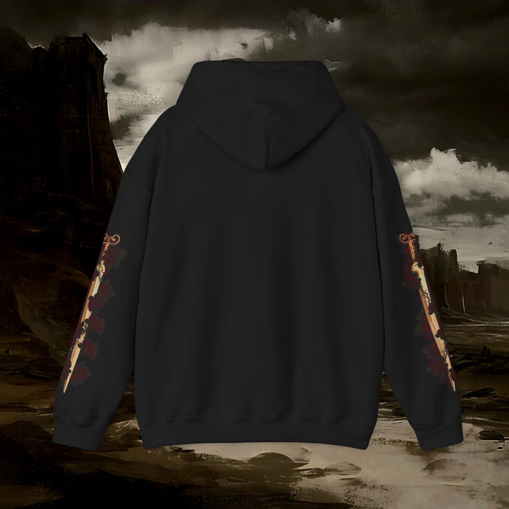 The Barbarian's Mirror Graphic Early Medieval Fantasy Inspired Hoodie