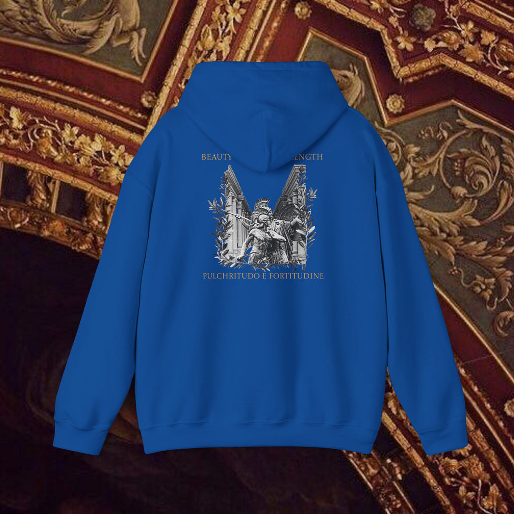 The Goddess's Protection Classically-Inspired Cotton Graphic Hoodie Back Version