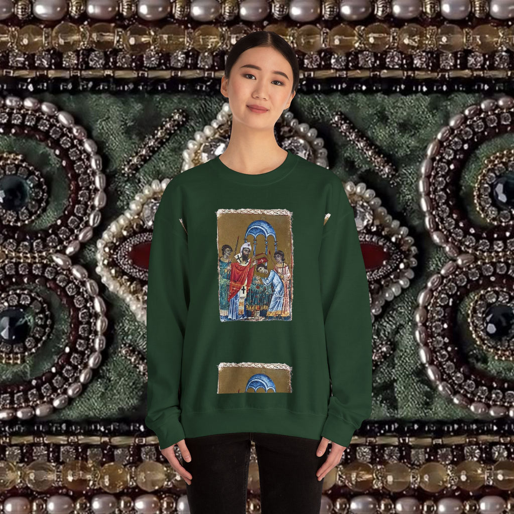 Armenian Manuscript Crewneck Graphic Sweatshirt