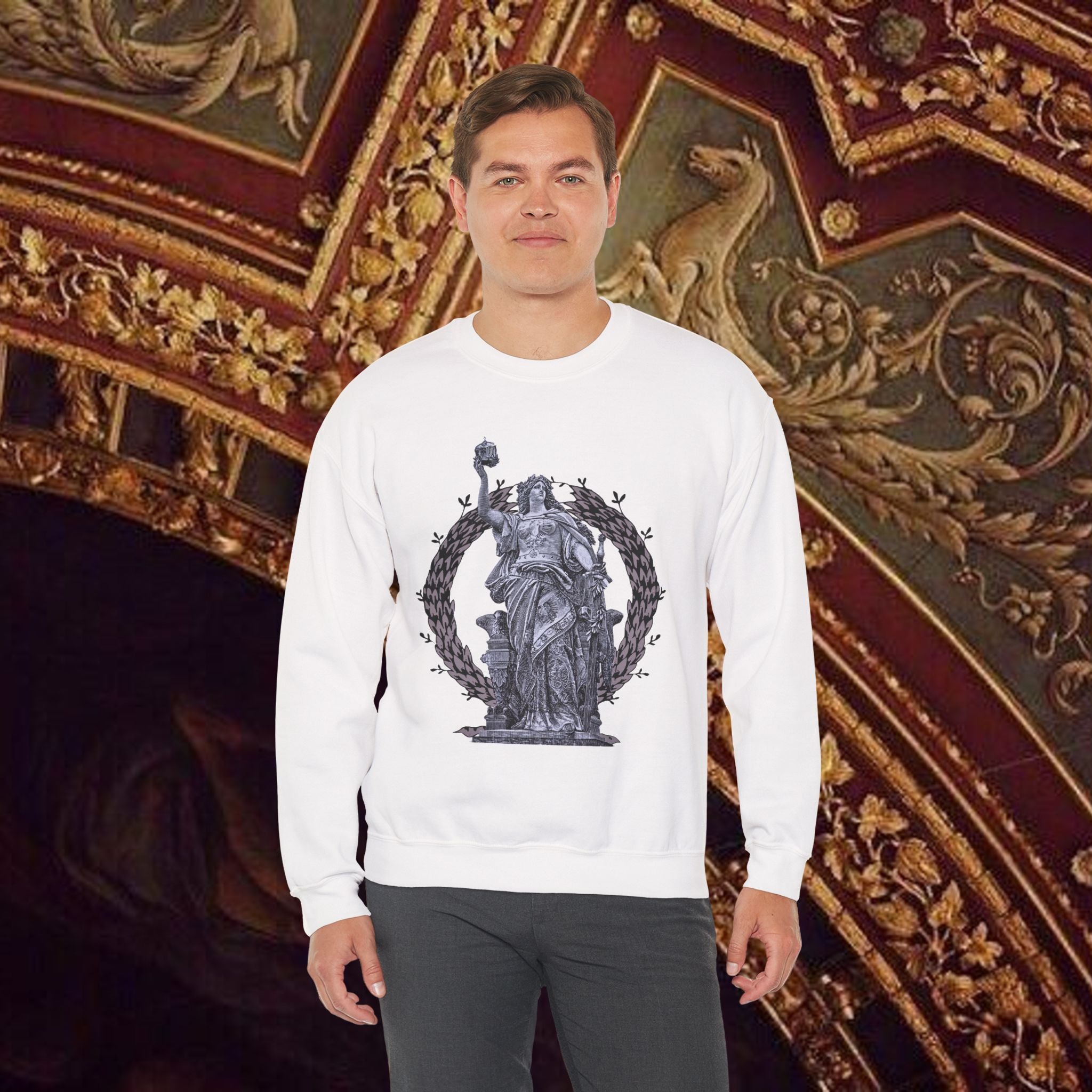 Goddess Victory Neo-Classical Crewneck Sweatshirt piece