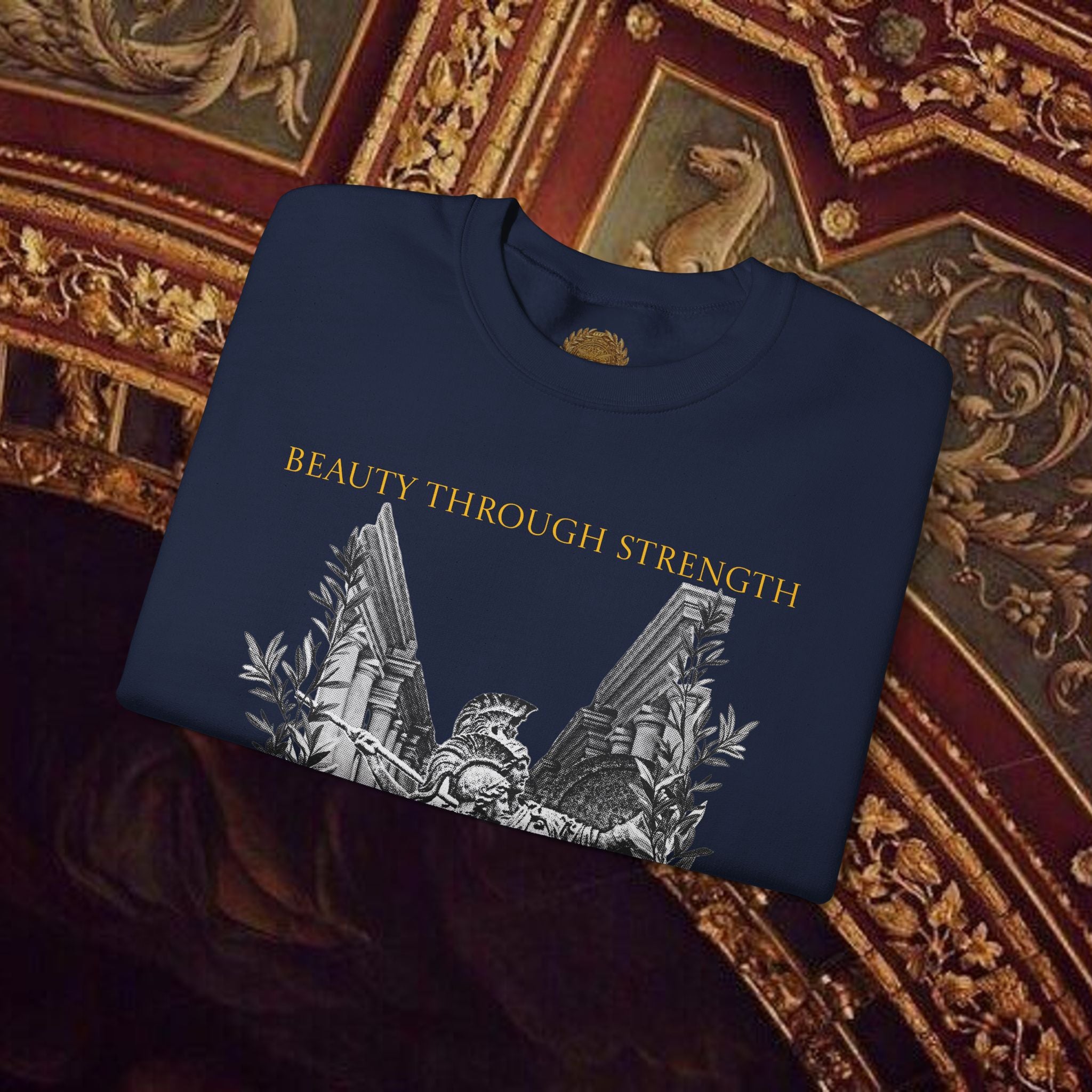 The Goddess's Protection Classically-Inspired Cotton Graphic Sweatshirt