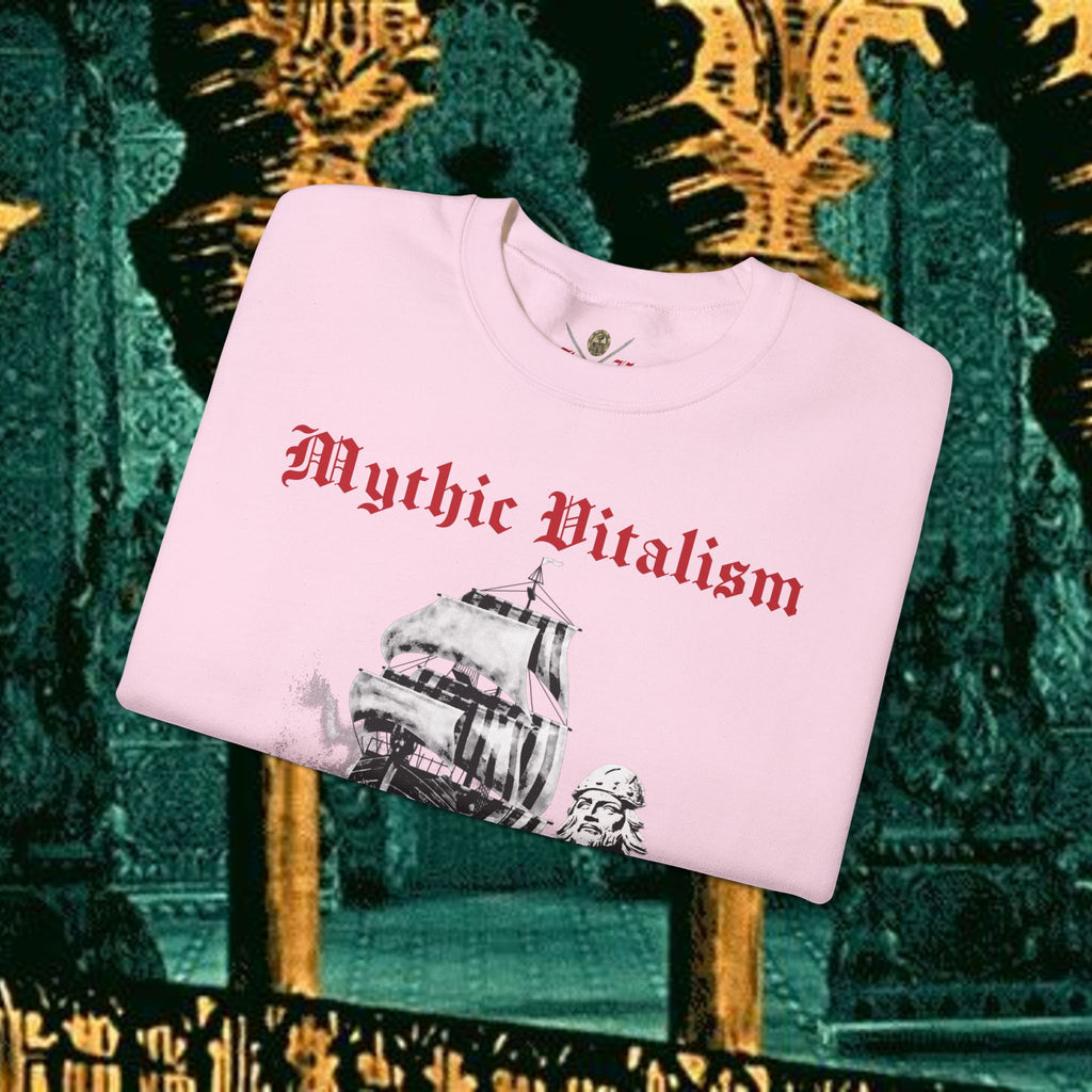 Mythic Vitalism, Sanguis Christianus Vetus  Exploration and Adventure Inspired Crewneck Sweatshirt