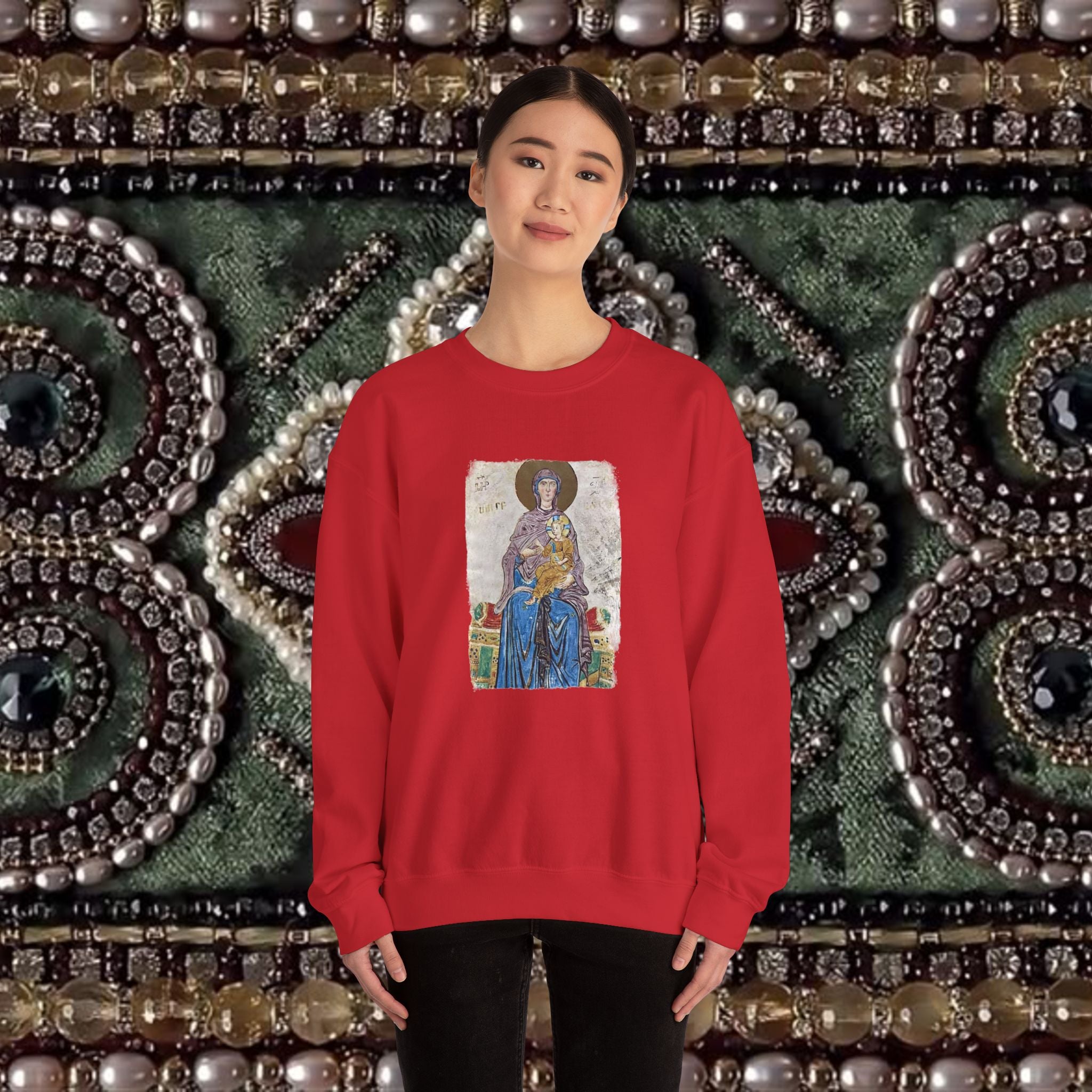 Medieval Armenian Manuscript Art Cotton Graphic Sweatshirt