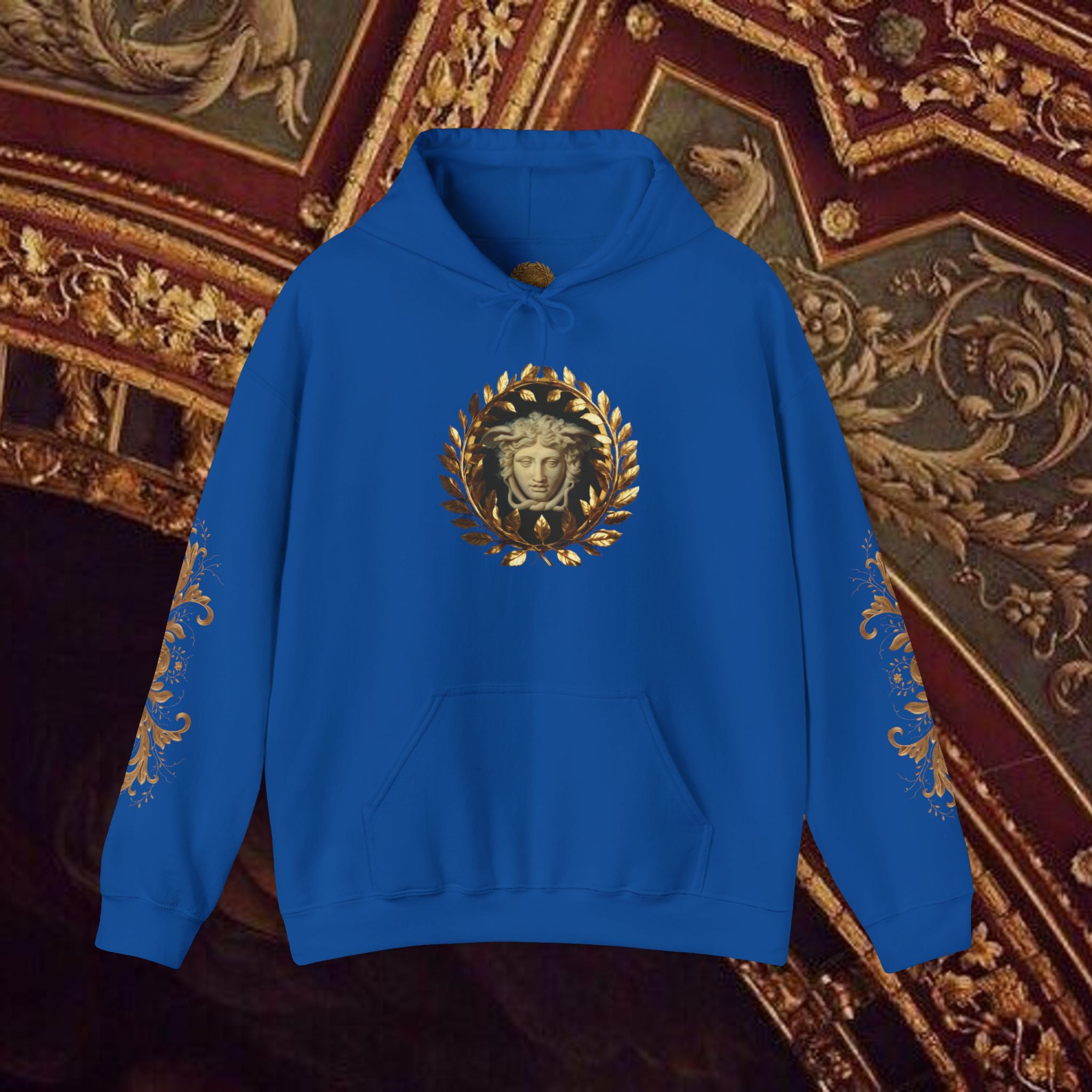 Medusa's Gaze Classical Mythology Inspired Unisex Heavy Blend Hooded Graphic Sweatshirt