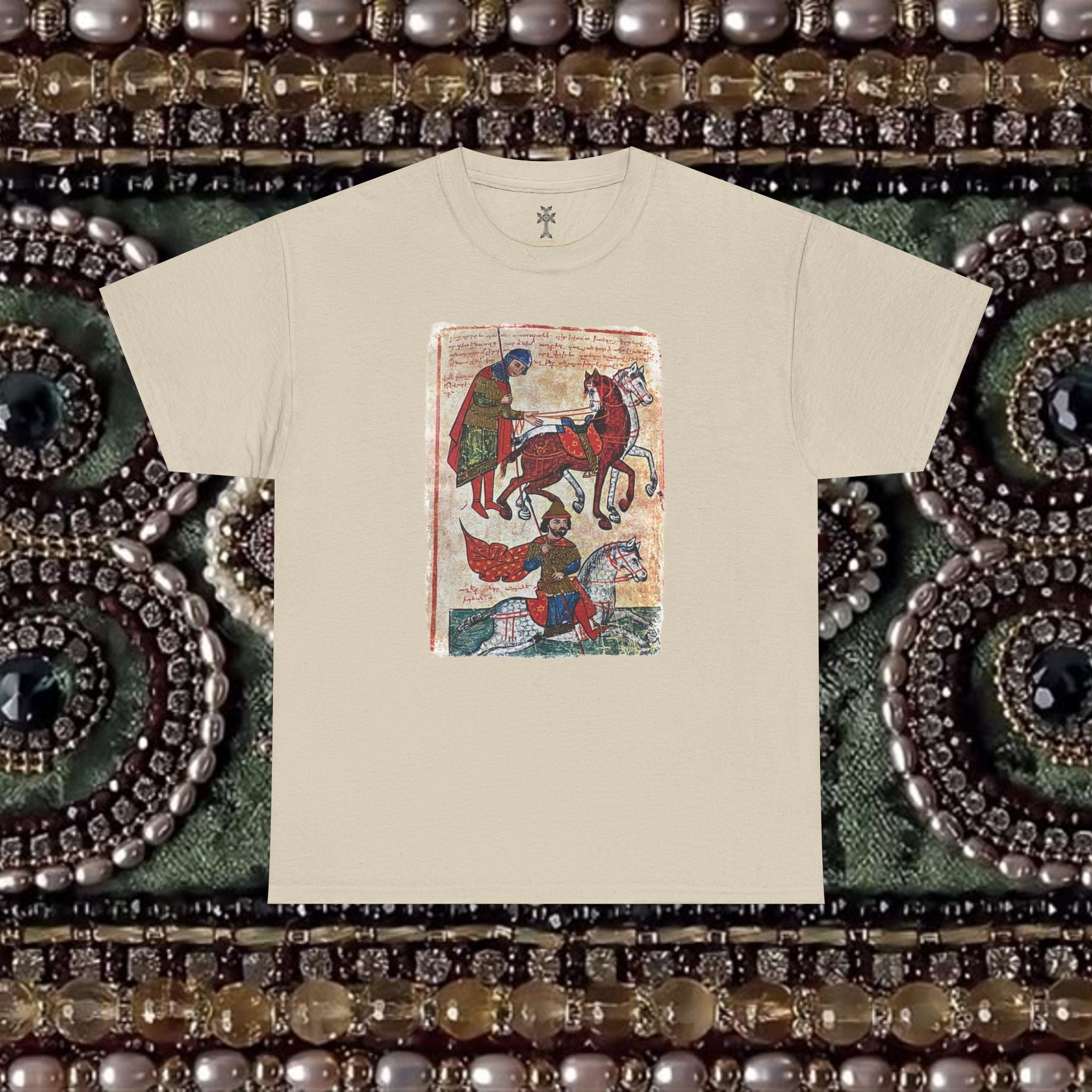 Ancient Armenian Manuscript Art T-Shirt - Sacred Heritage Design