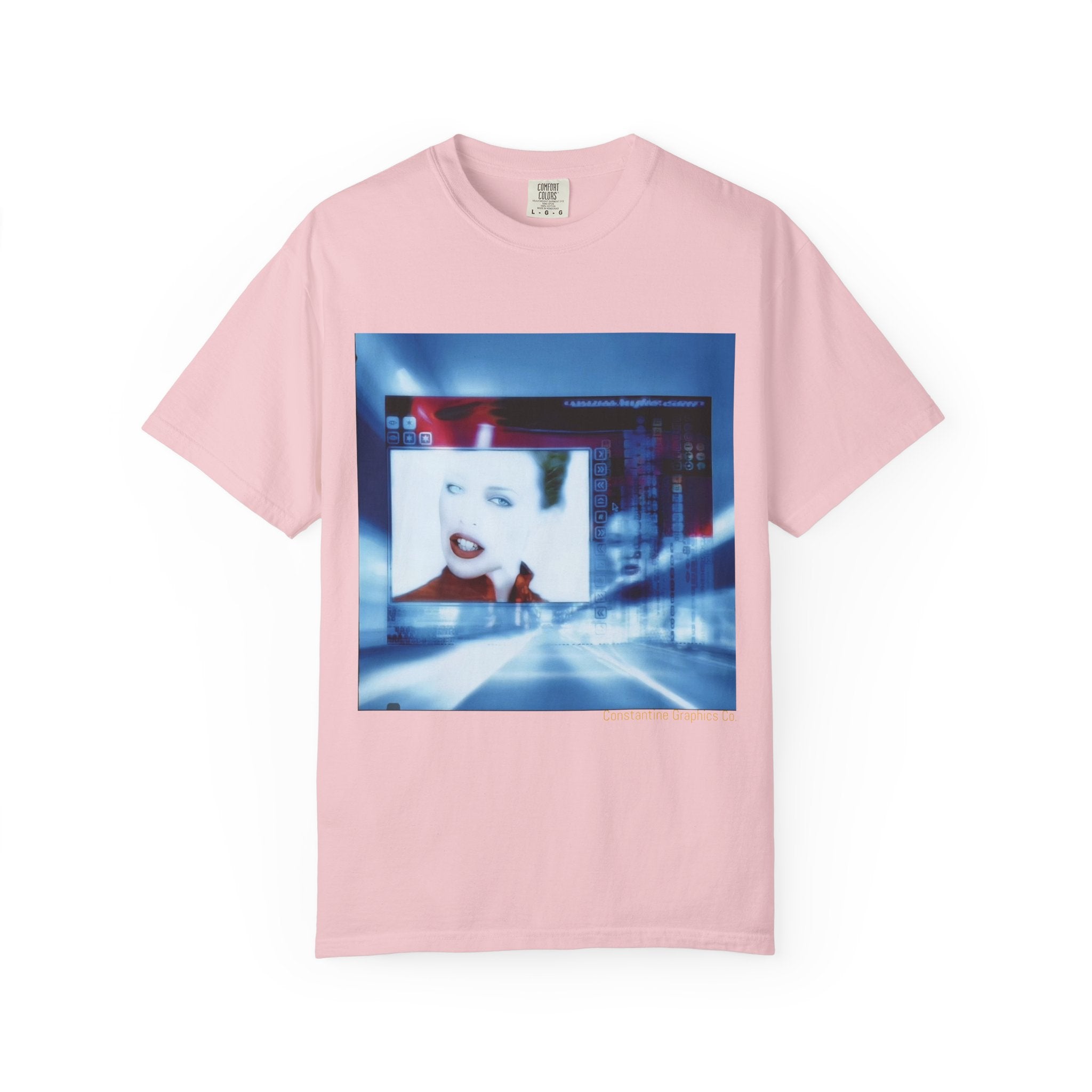 Digital Pop Up Cyber Y2K Graphic T-Shirt