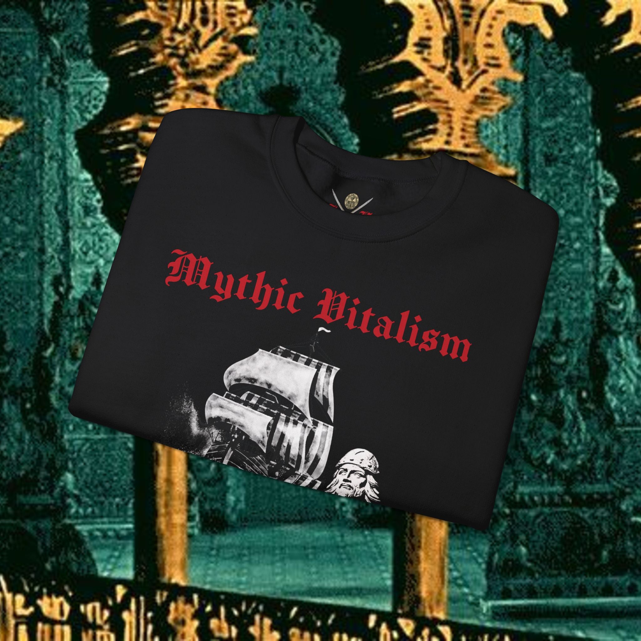 Mythic Vitalism, Sanguis Christianus Vetus  Exploration and Adventure Inspired Crewneck Sweatshirt