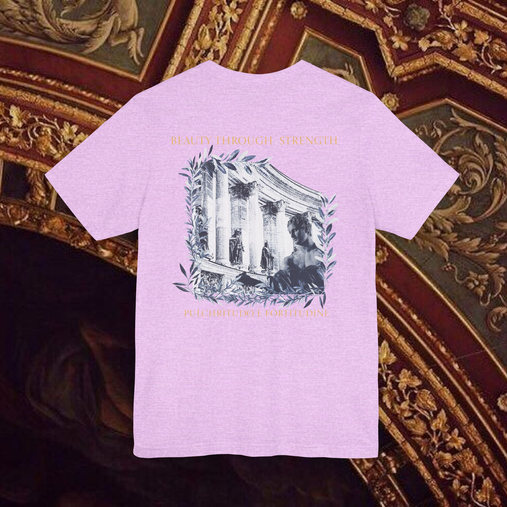 Beauty Through Strength Classically-Inspired Cotton Graphic Shirt Back Version