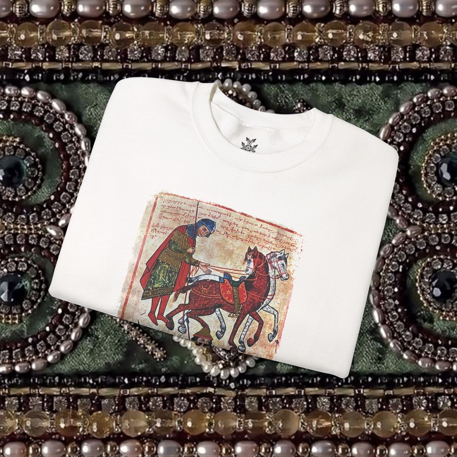 Ancient Armenian Manuscript Graphic Sweatshirt Design