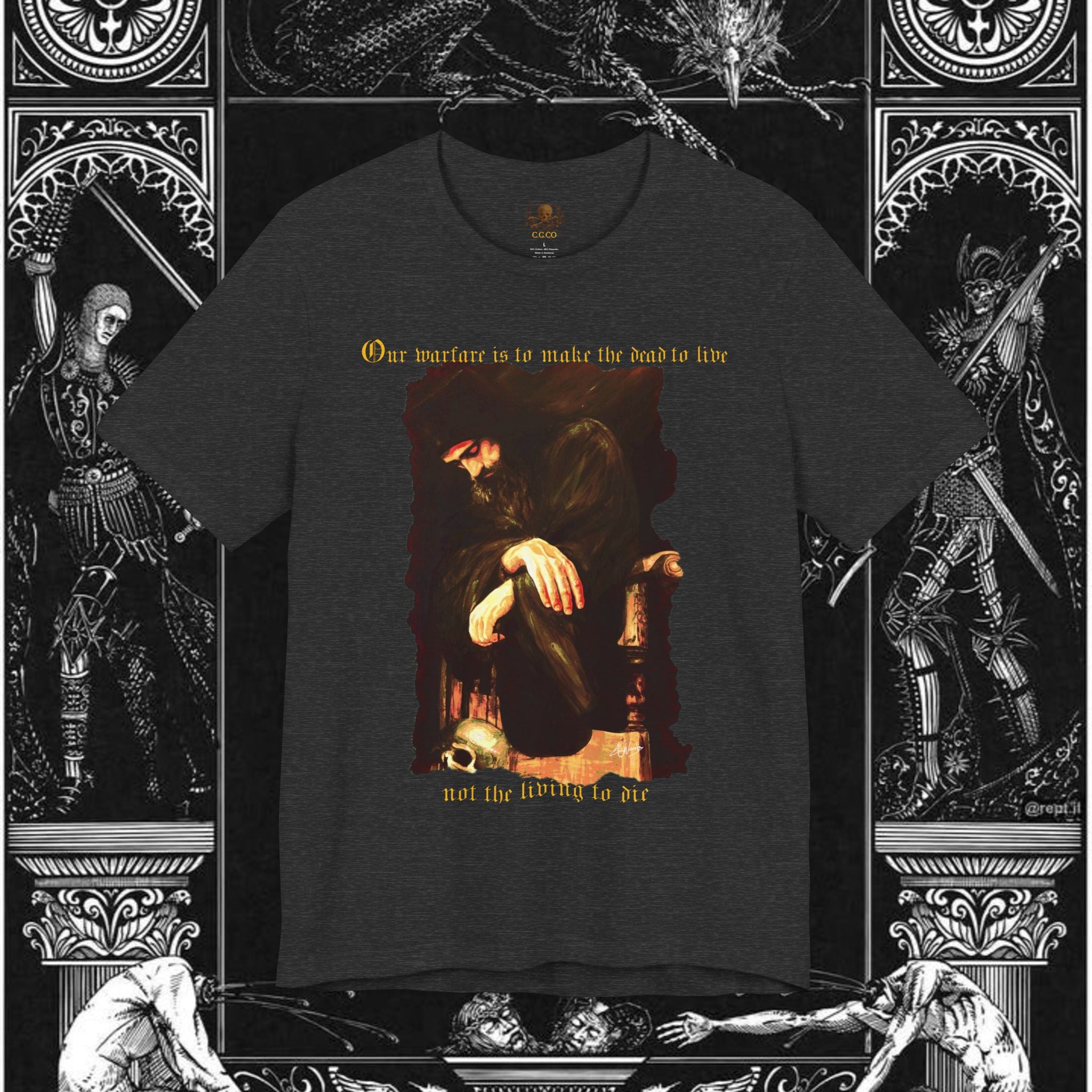 Man's Memento Medieval Fantasy Graphic T Shirt