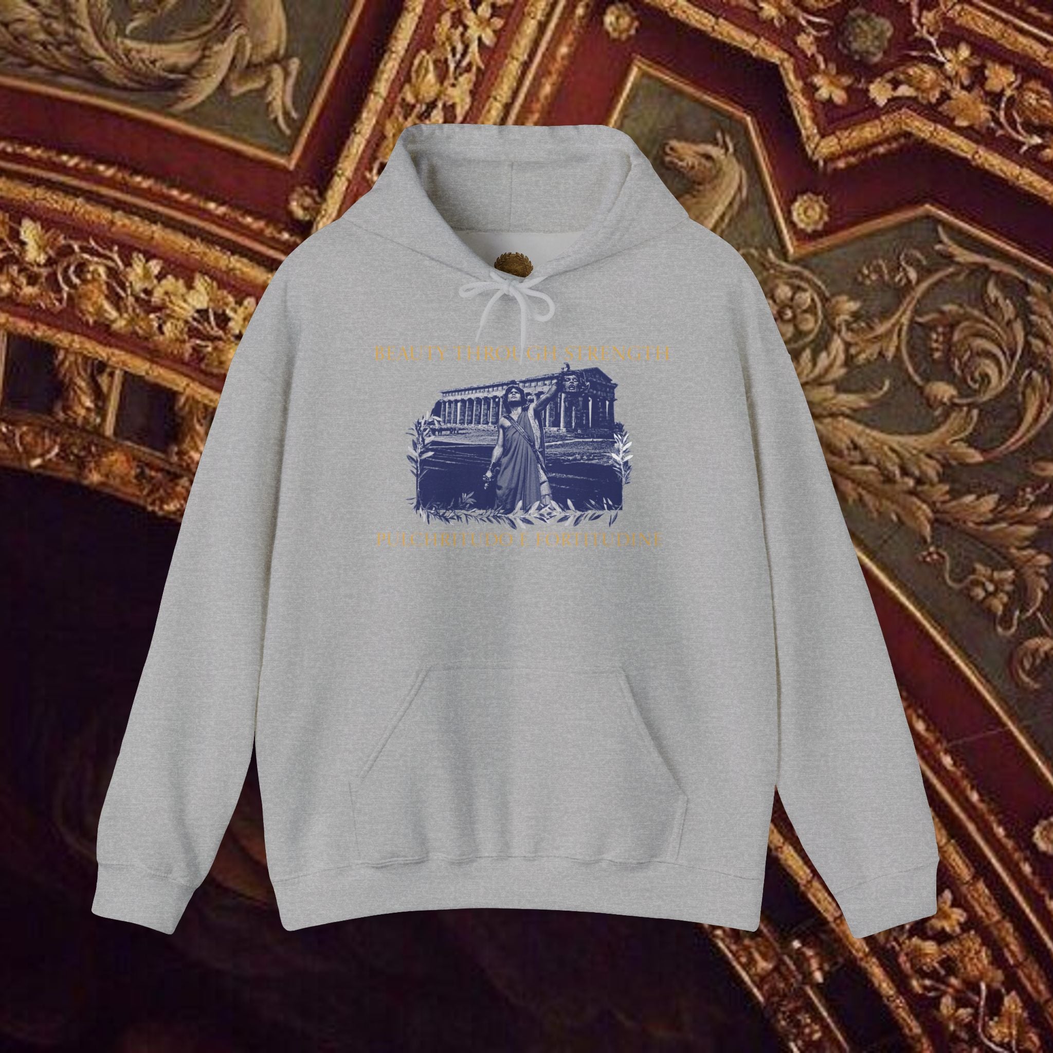 The Hero's Victory Classically-Themed Cotton Graphic Hoodie