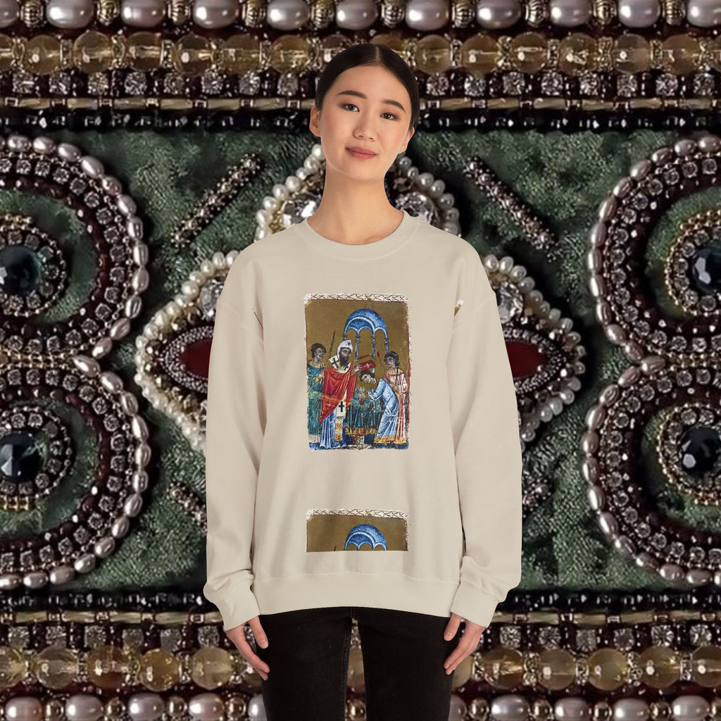 Armenian Manuscript Crewneck Graphic Sweatshirt