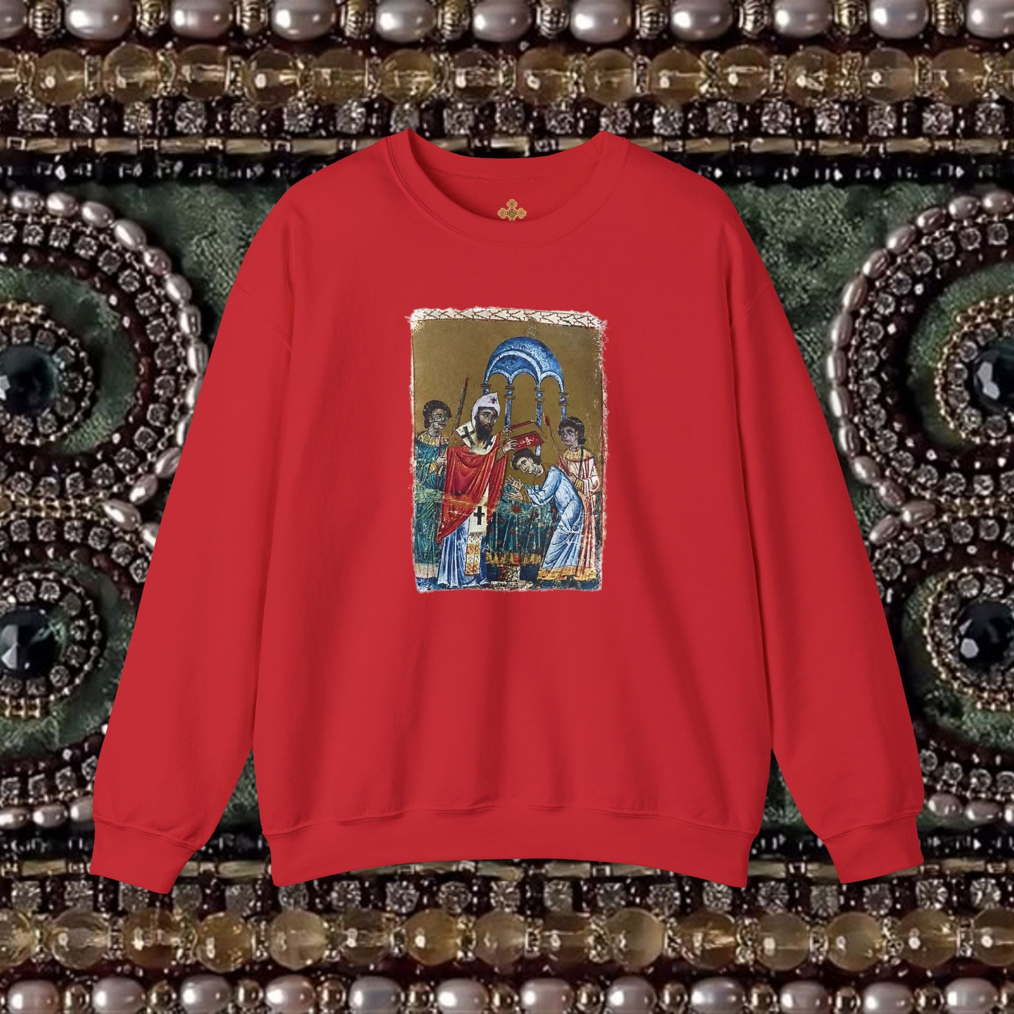 Armenian Manuscript Crewneck Graphic Sweatshirt