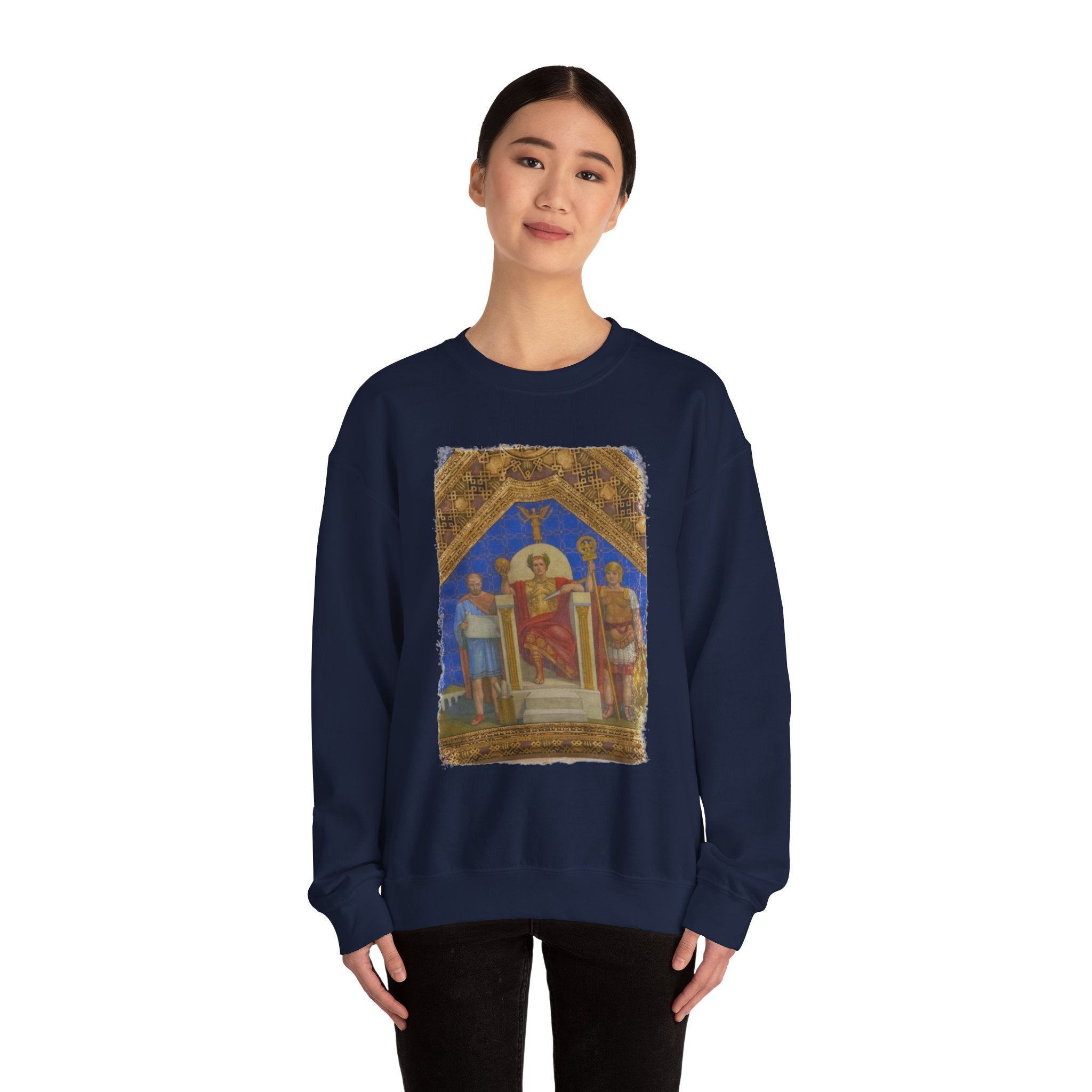Imperial Throne Art Sweatshirt - Eternal Ruler Design | Constantine Graphics