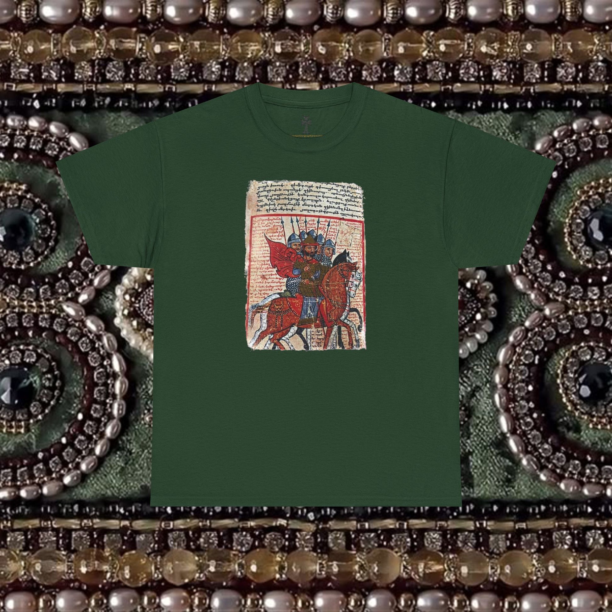 Armenian Warriors Ancient Manuscript Graphic T-Shirt Shirt