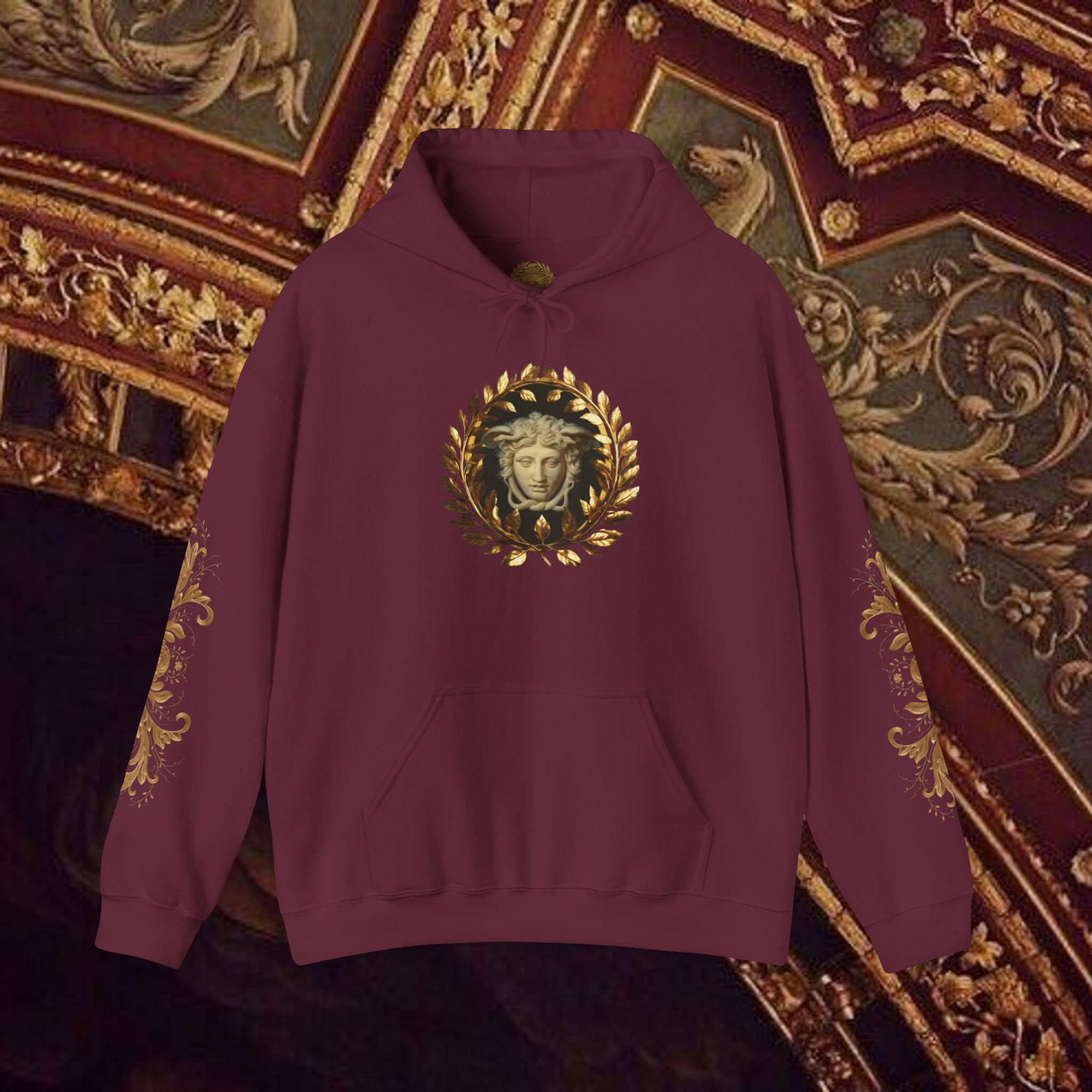 Medusa's Gaze Classical Mythology Inspired Unisex Heavy Blend Hooded Graphic Sweatshirt